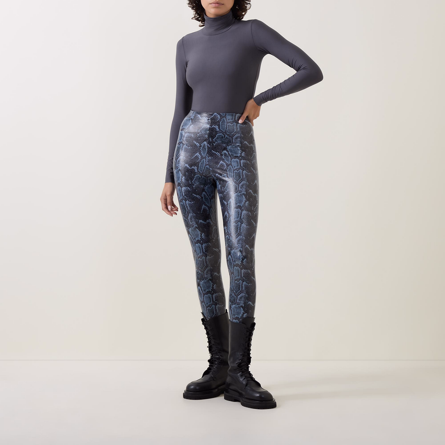 Python Faux Leather Leggings
