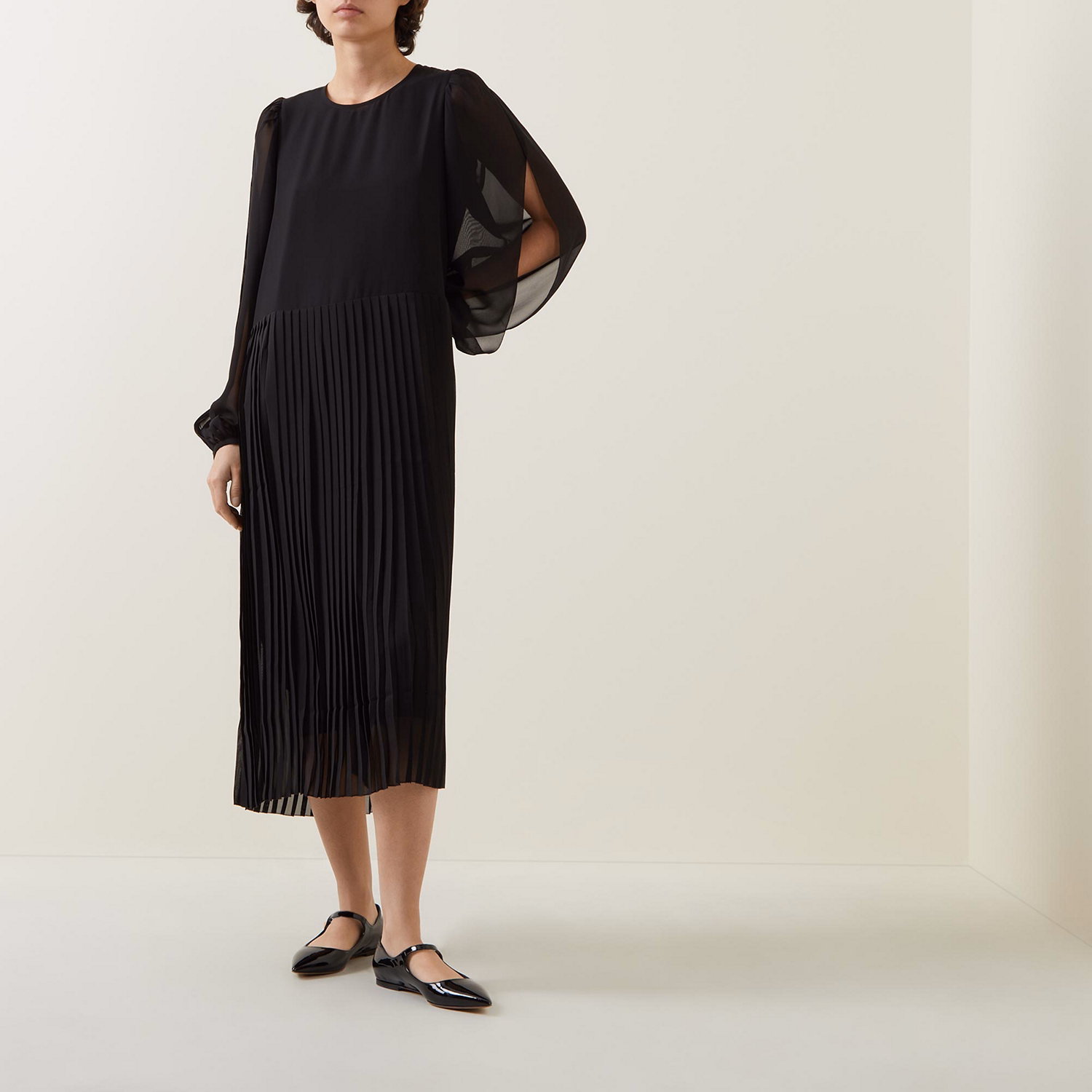 Bisma Pleated Flared Dress