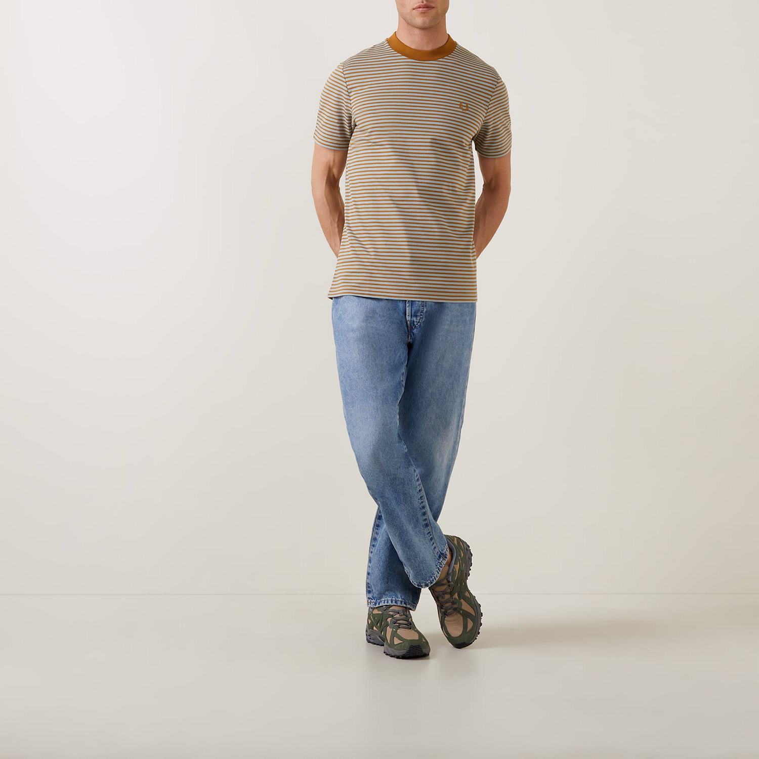 Fine Stripe Logo T-Shirt