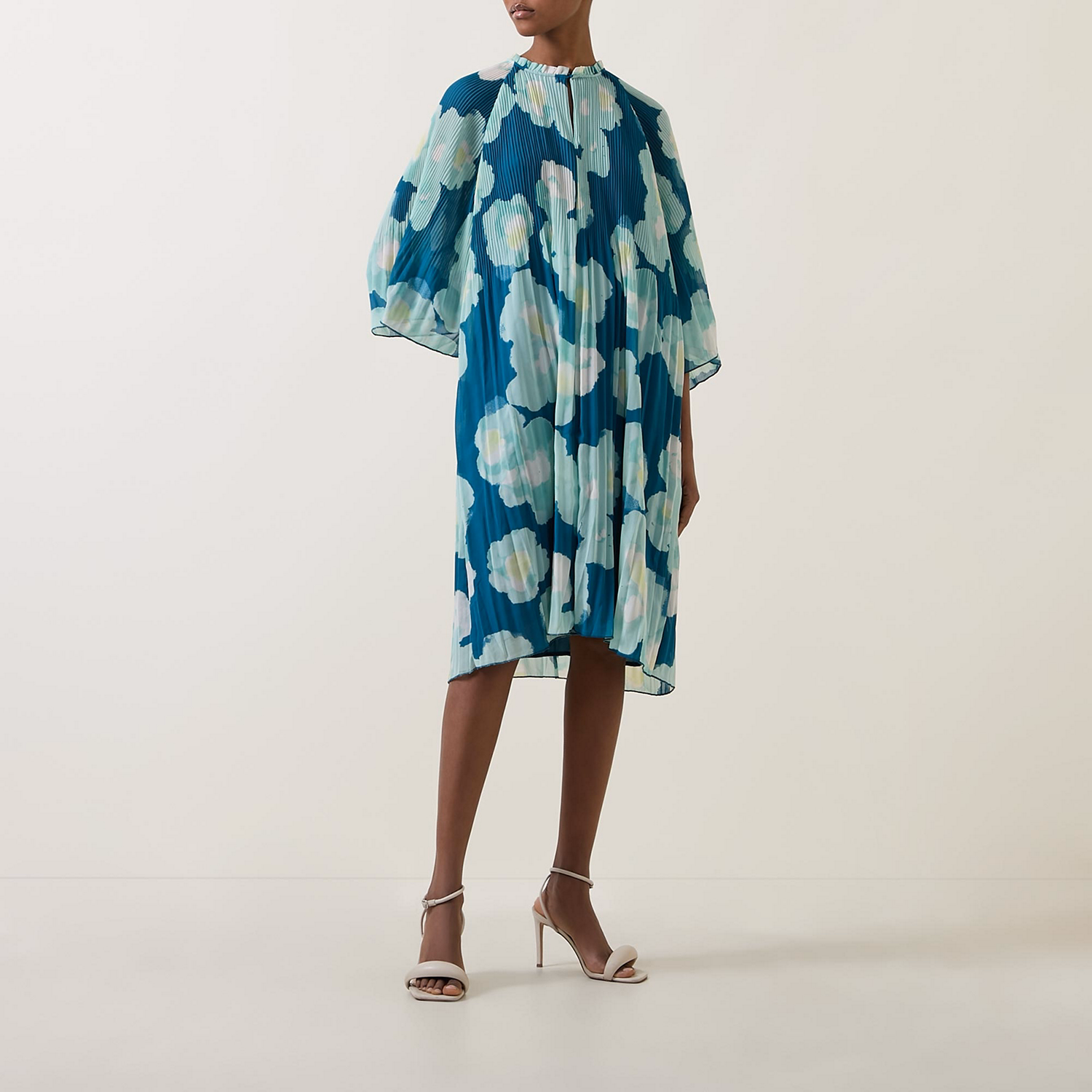 Hendra Floral Pleated Shift Dress