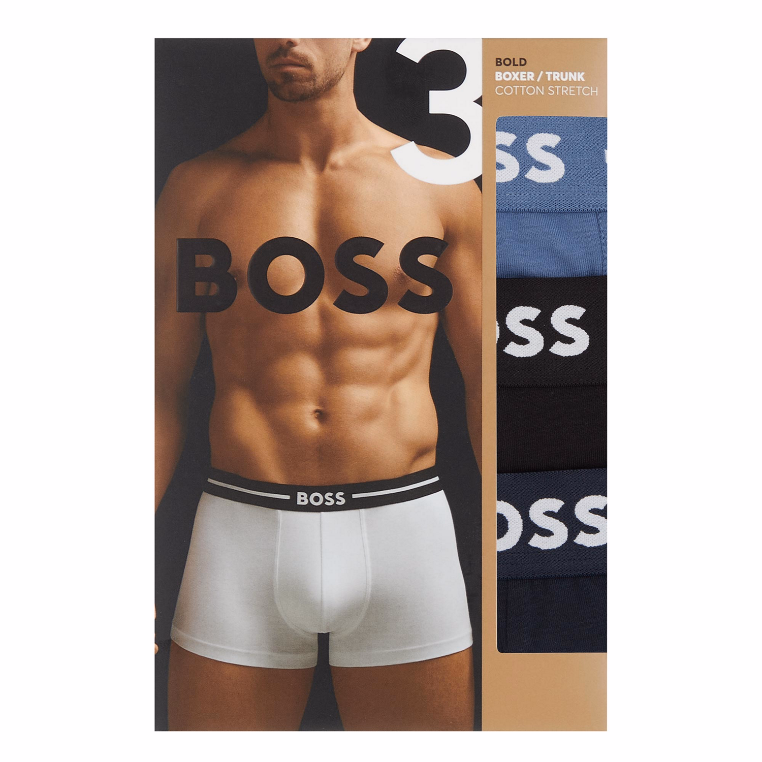 Three-Pack Bold Boxer Trunks