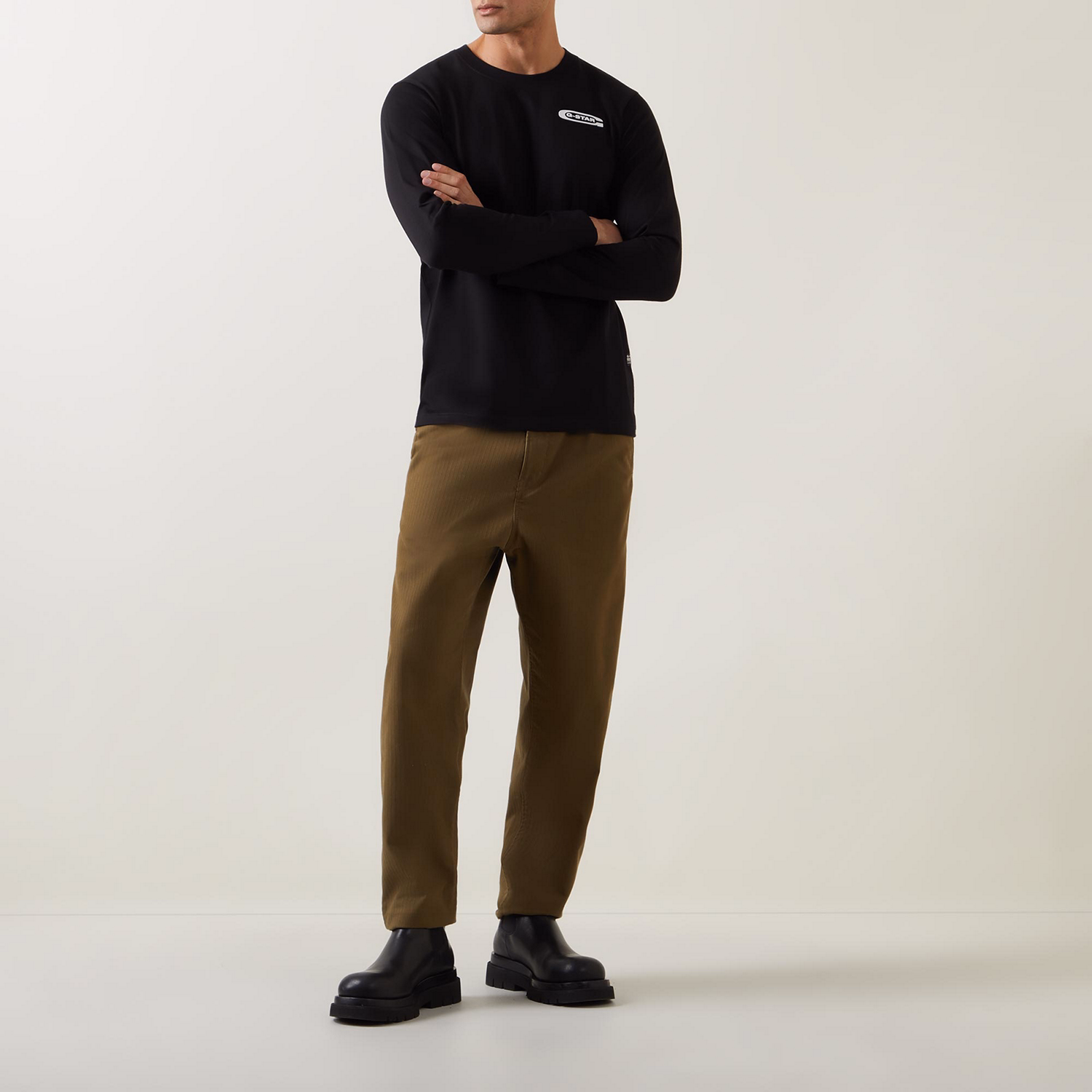 Old School Boxy Logo Long-Sleeved T-Shirt