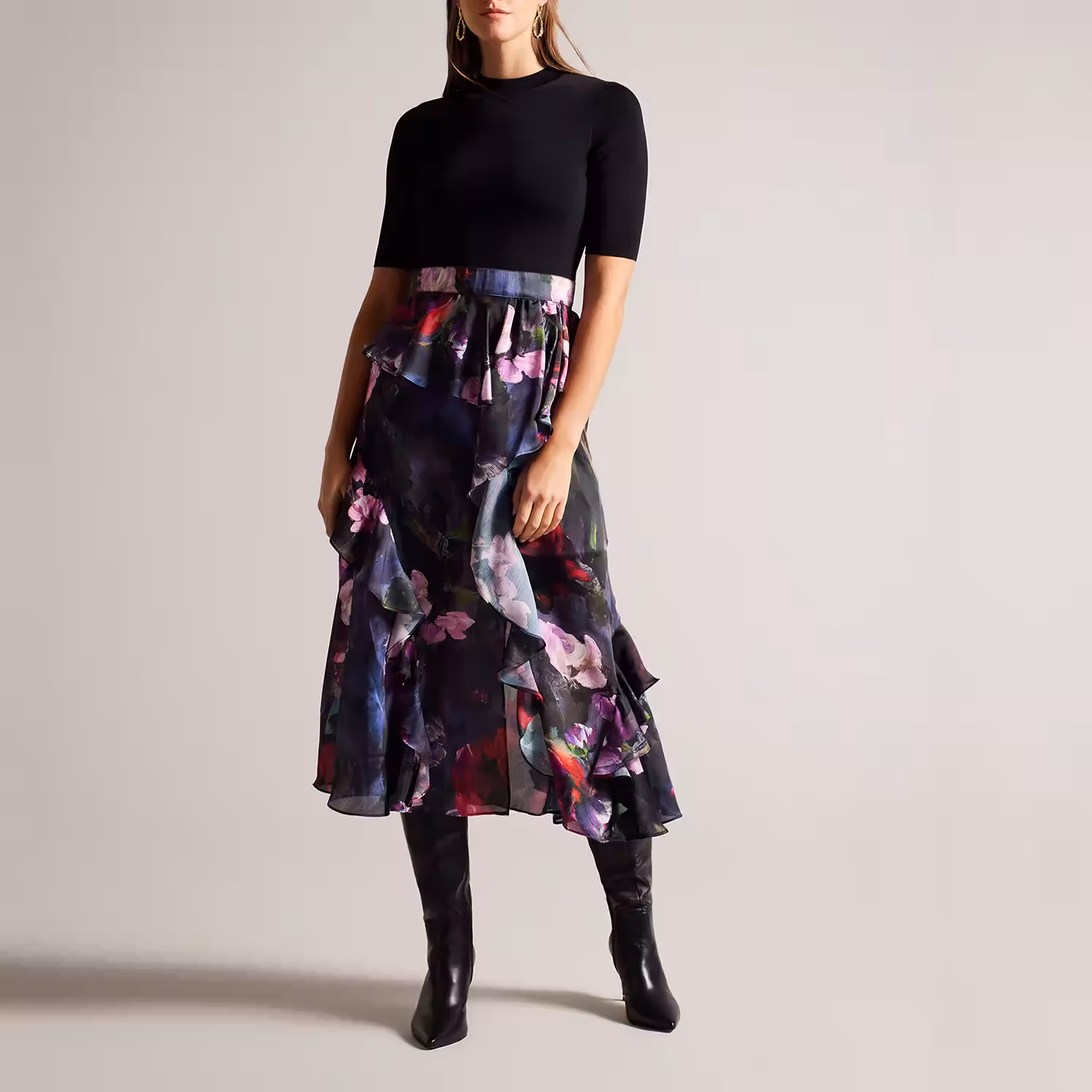 Rowana Knit Hybrid Dress