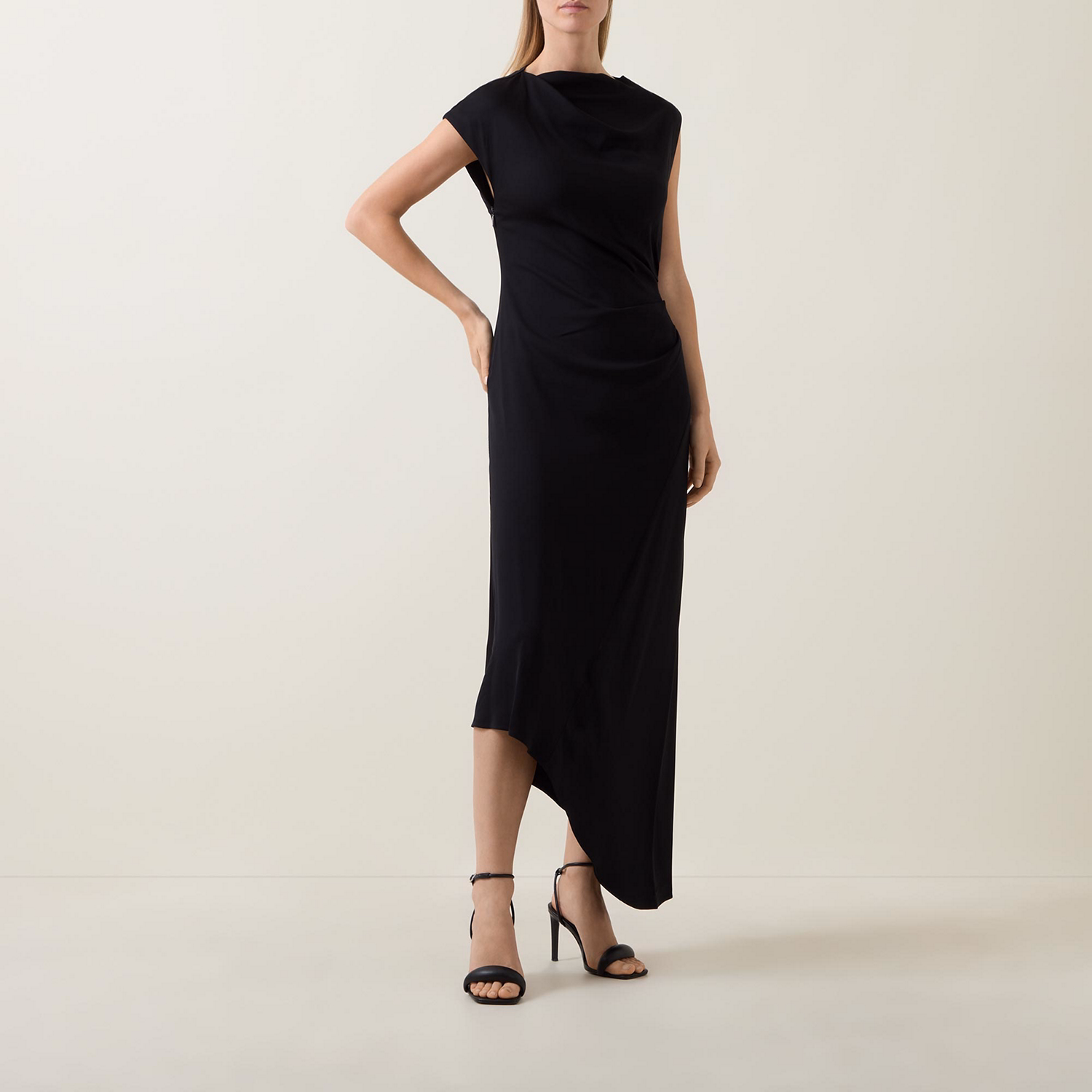 Draped Asymmetric Dress