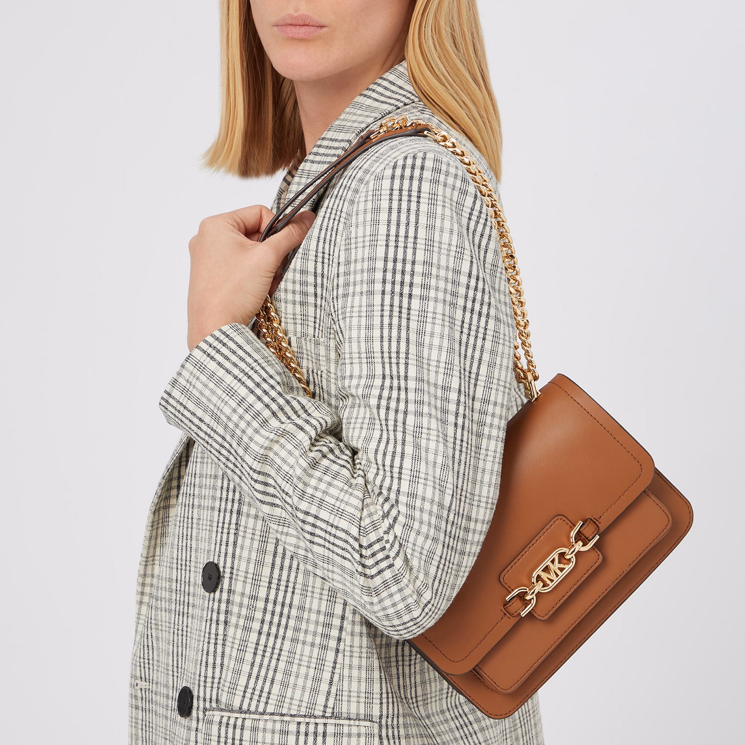 Heather Large Leather Shoulder Bag