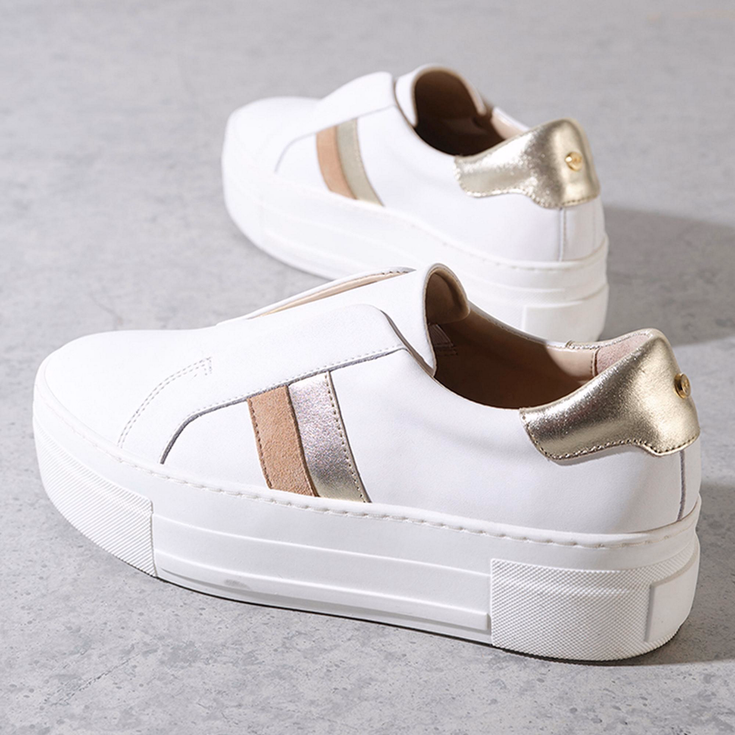 Ellie Striped Slip-On Trainers