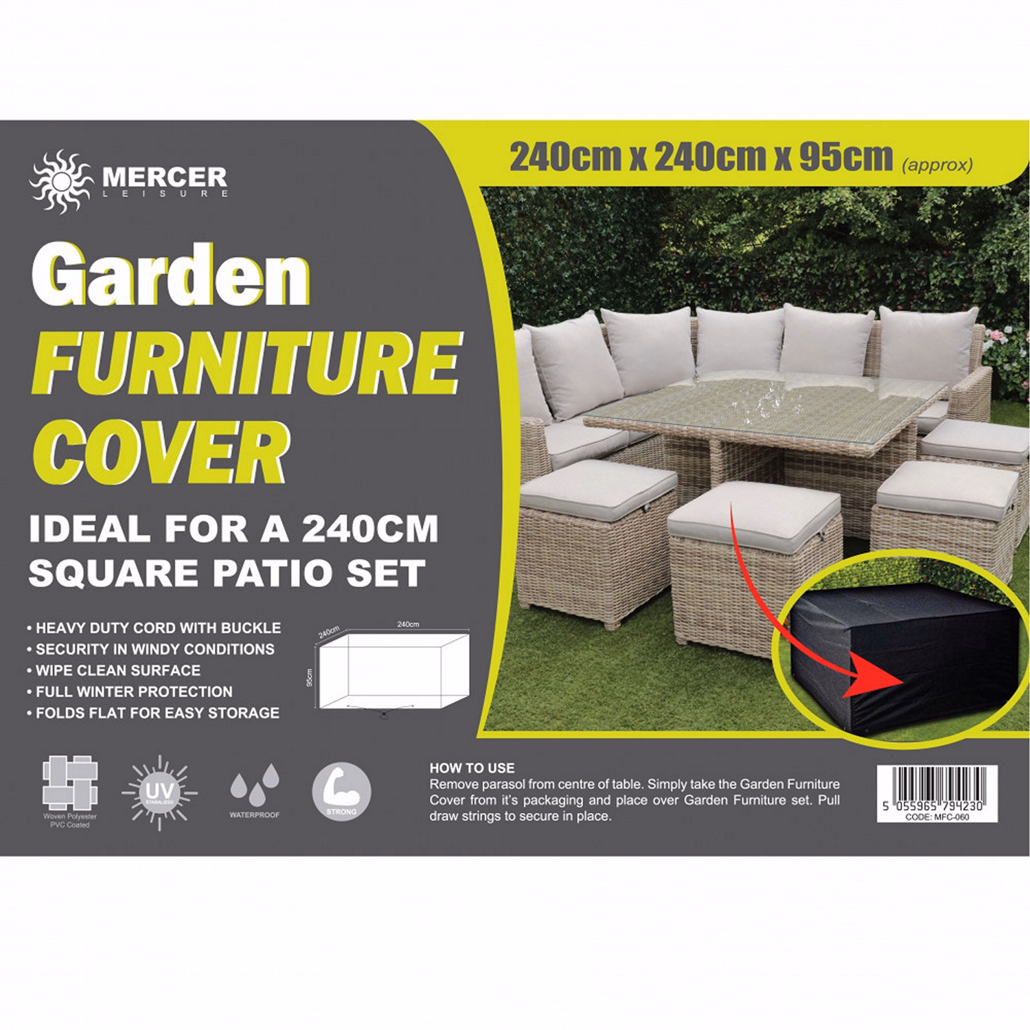 Protective Cover 240cm Square Furniture Sets