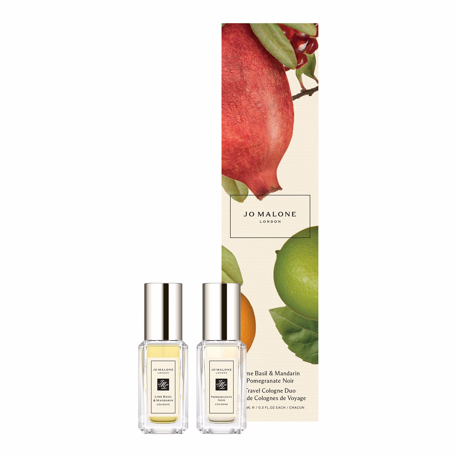 Lime Basil & Mandarin and Pomegranate Noir Travel Cologne Duo