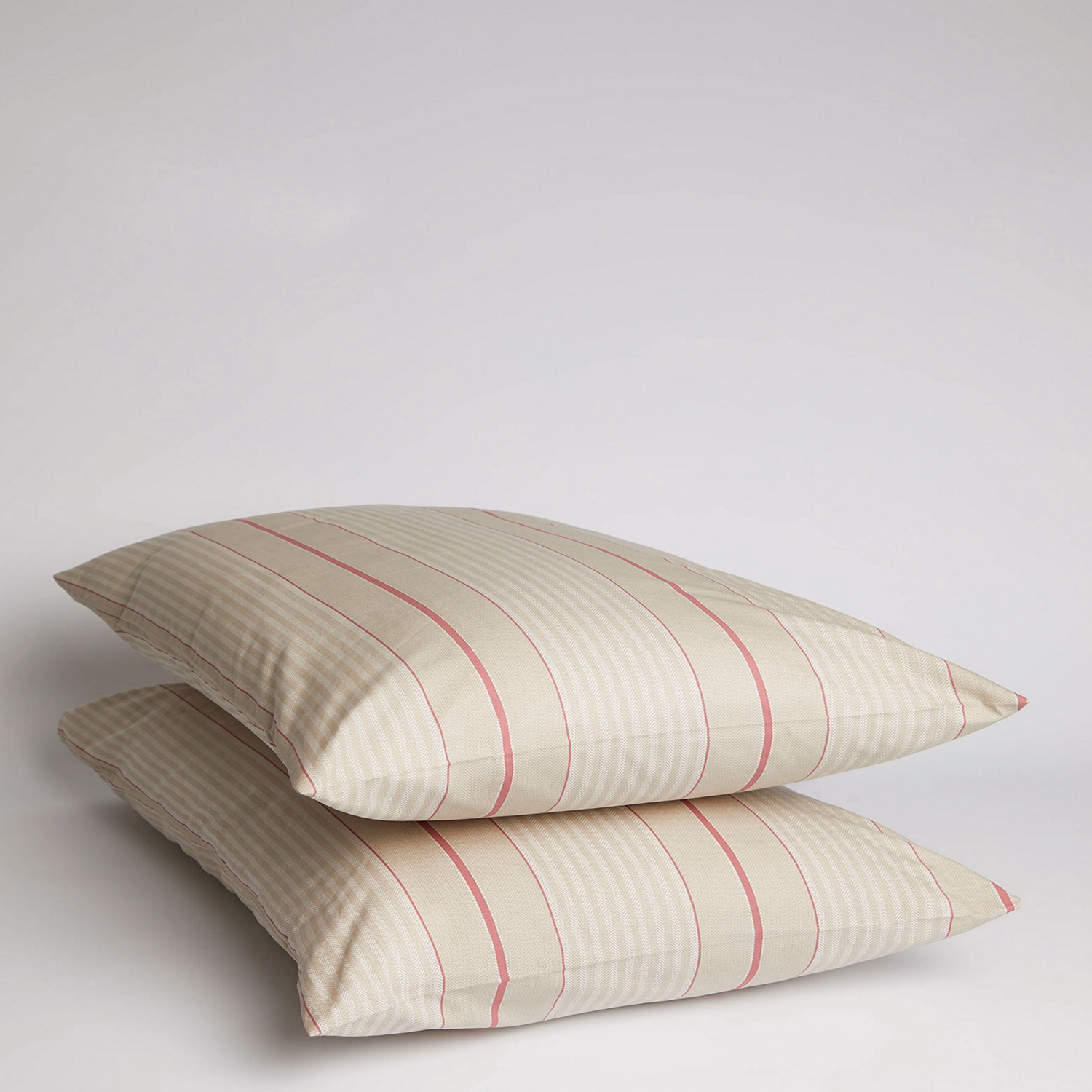 300 Thread Count Herringbone Stripe Pillowcase Set