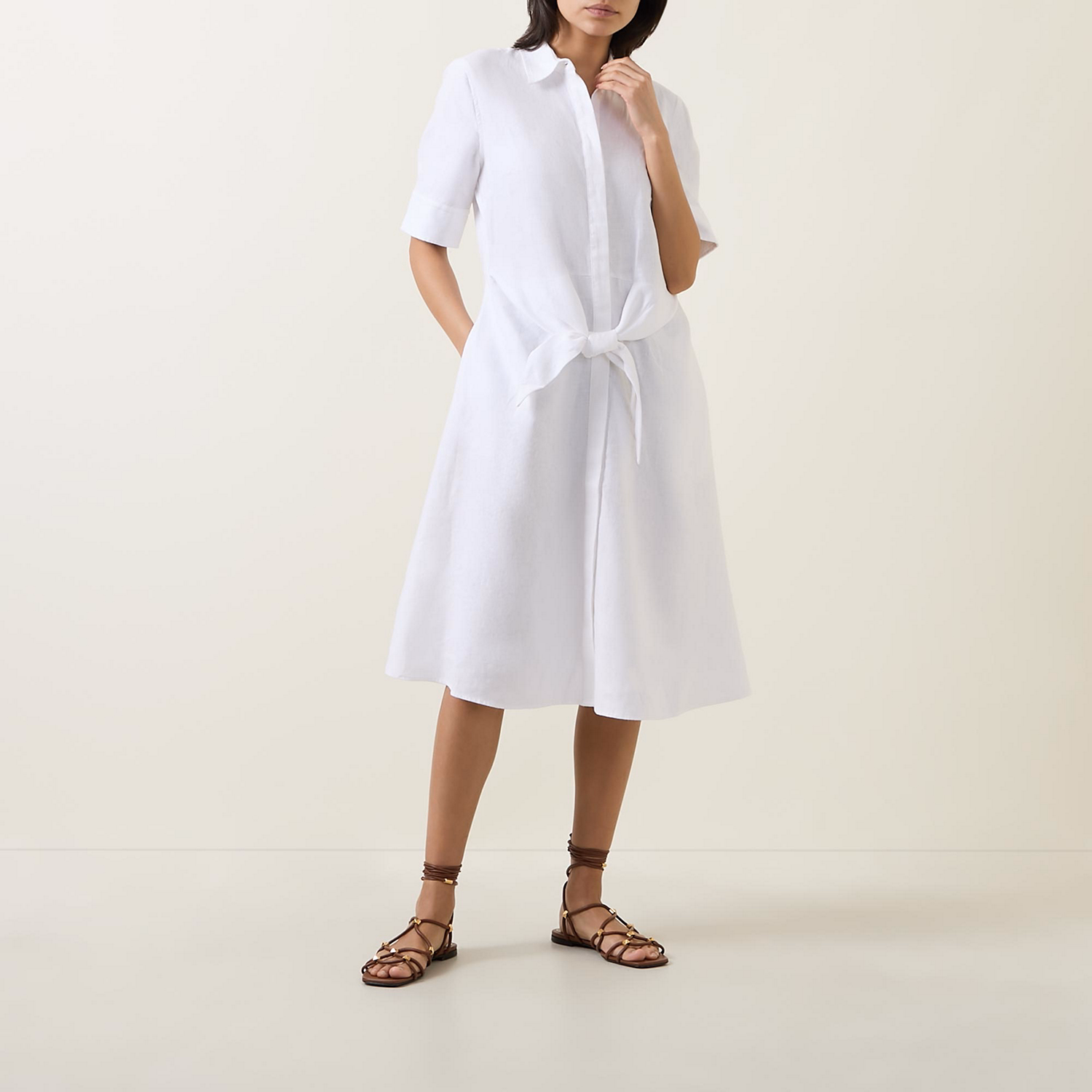 Wakana Linen Shirt Dress