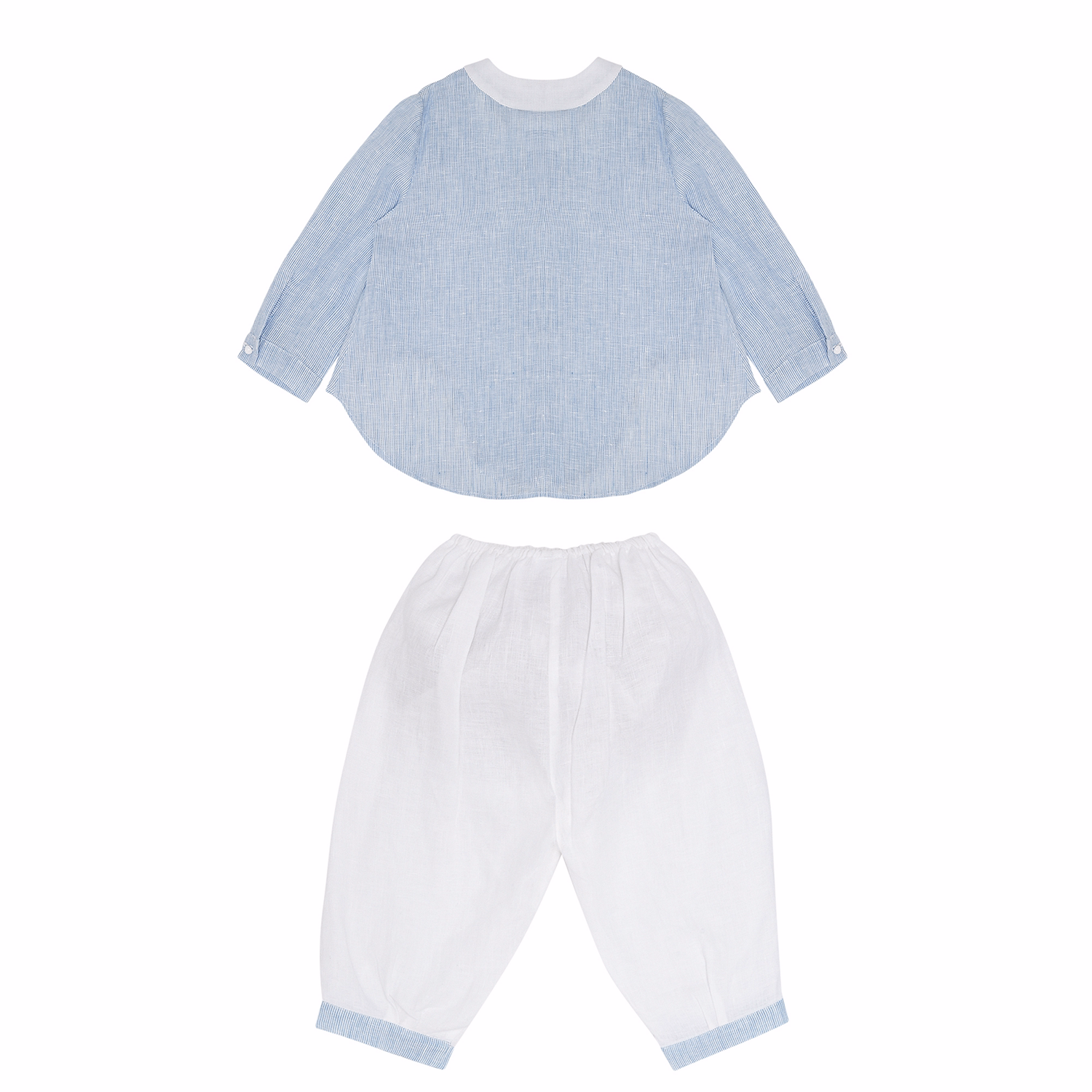 Christening Granddad Collar Shirt And Bottoms Set