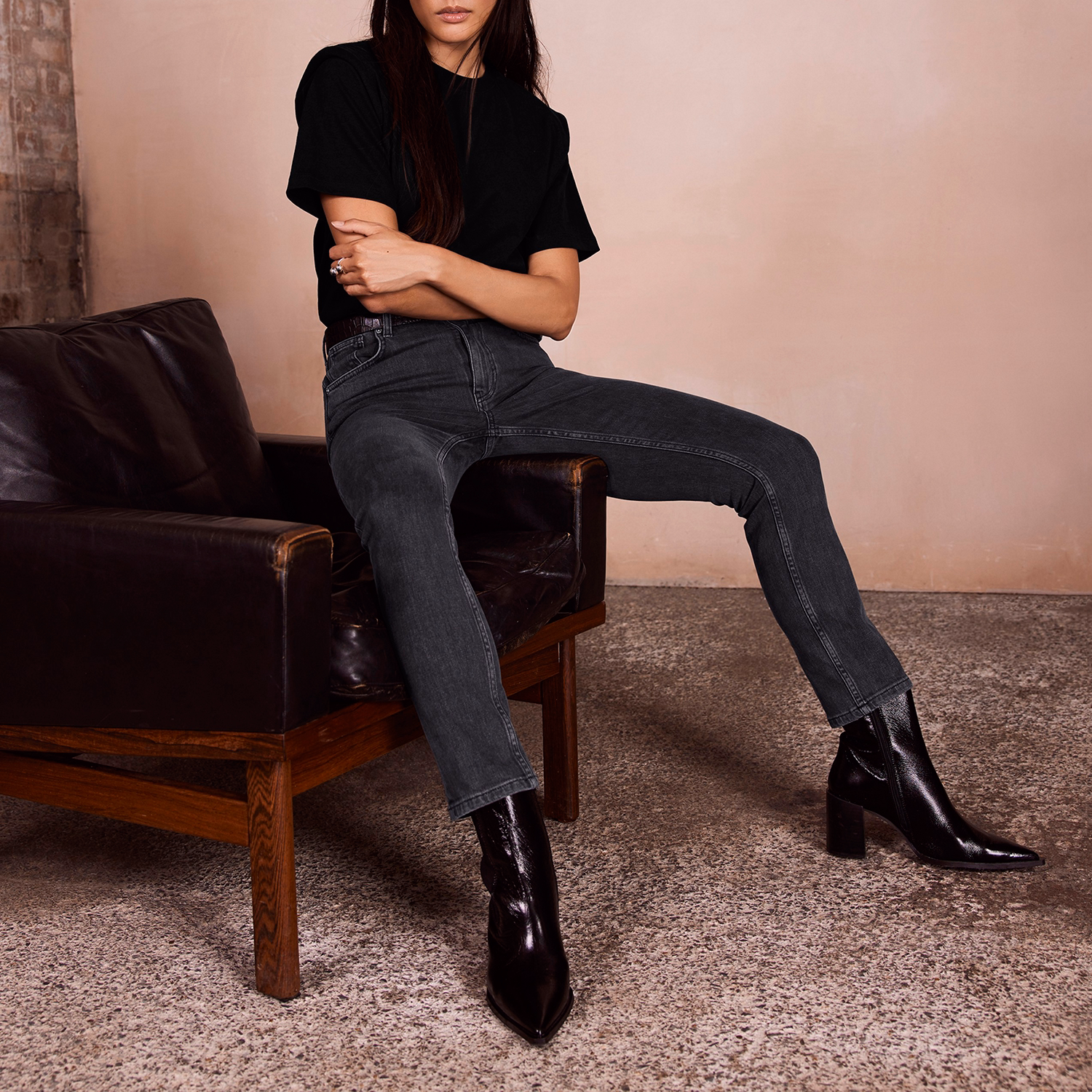 Mid-Rise Slim Leg Jeans