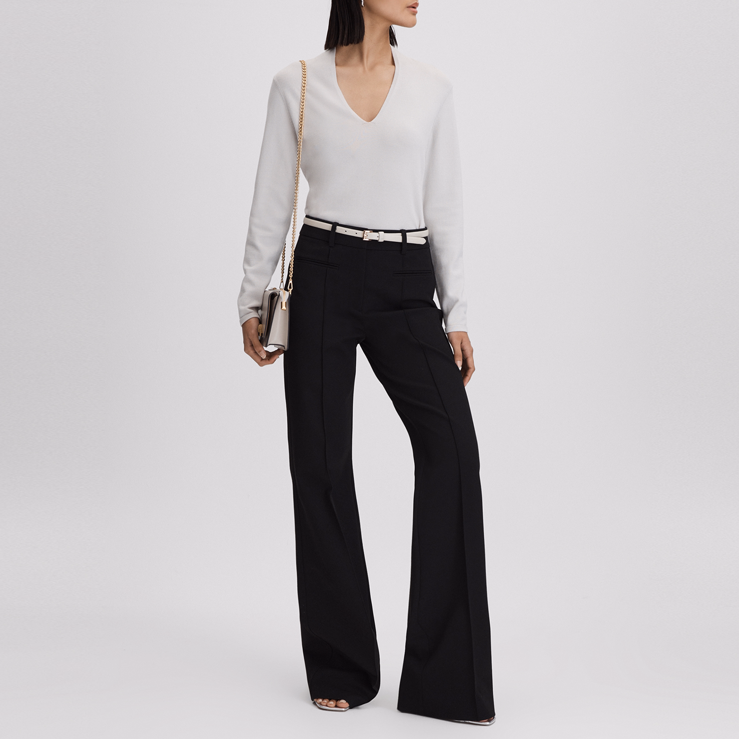 Lina Ruche Detail Solid Top