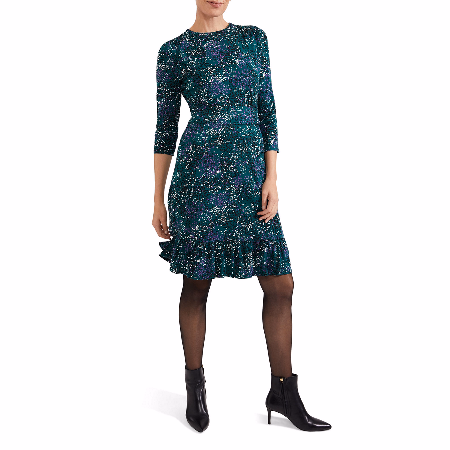 Ami Abstract Print Dress