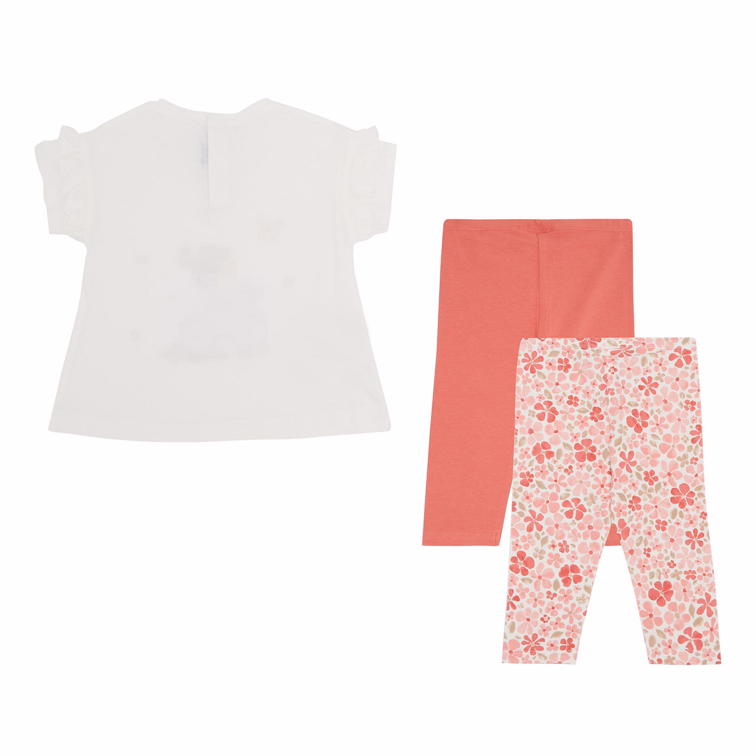 Three-Piece Graphic T-Shirt & Assorted Leggings Set