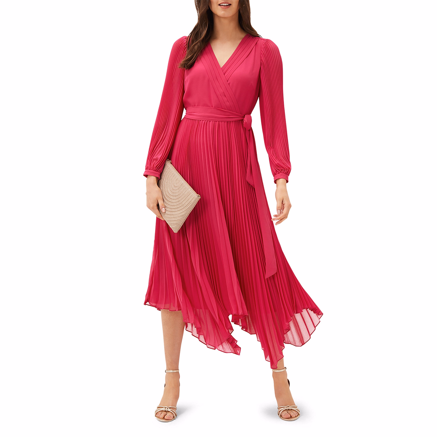 Petra Pleated Wrap Dress