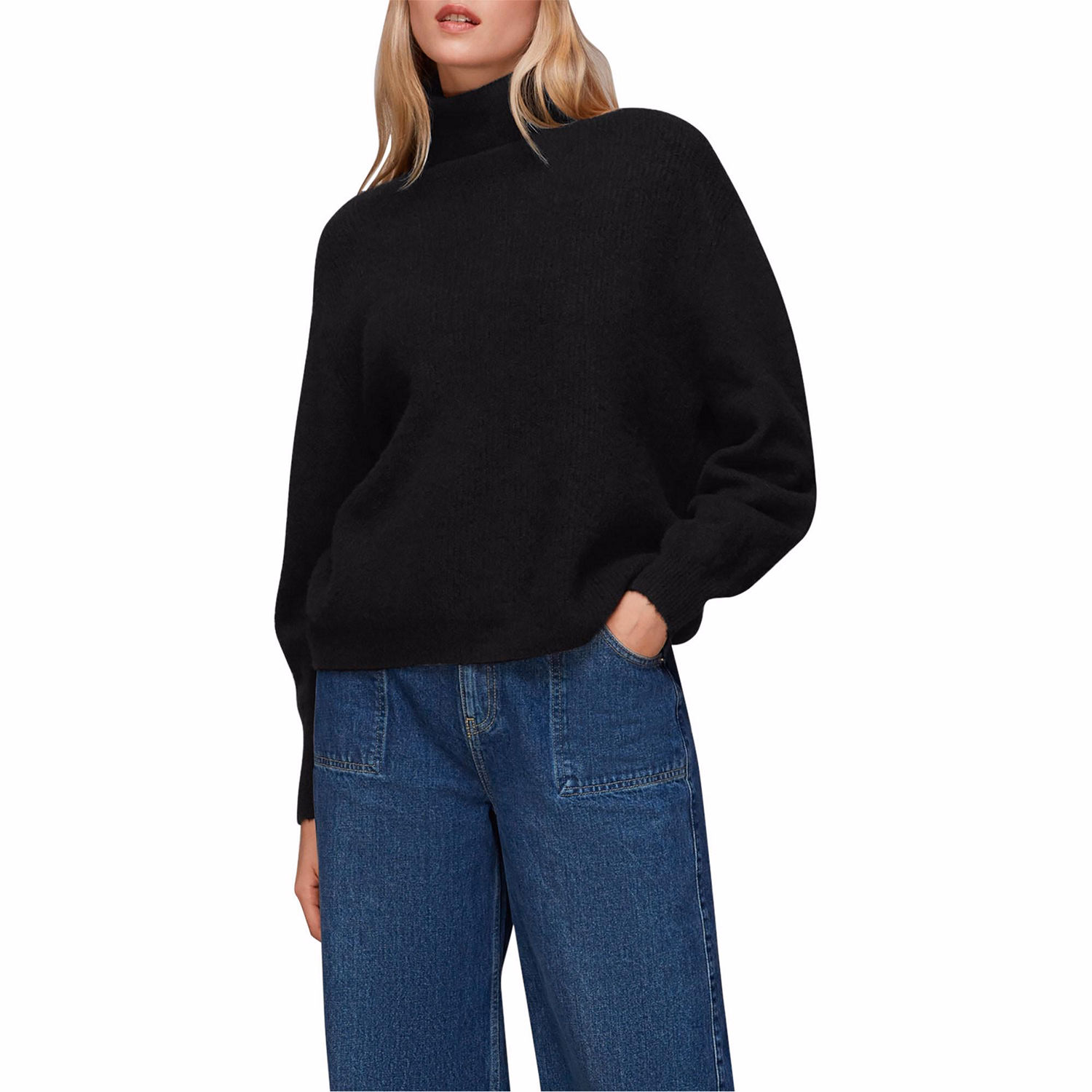 Ribbed Roll Neck Sweater
