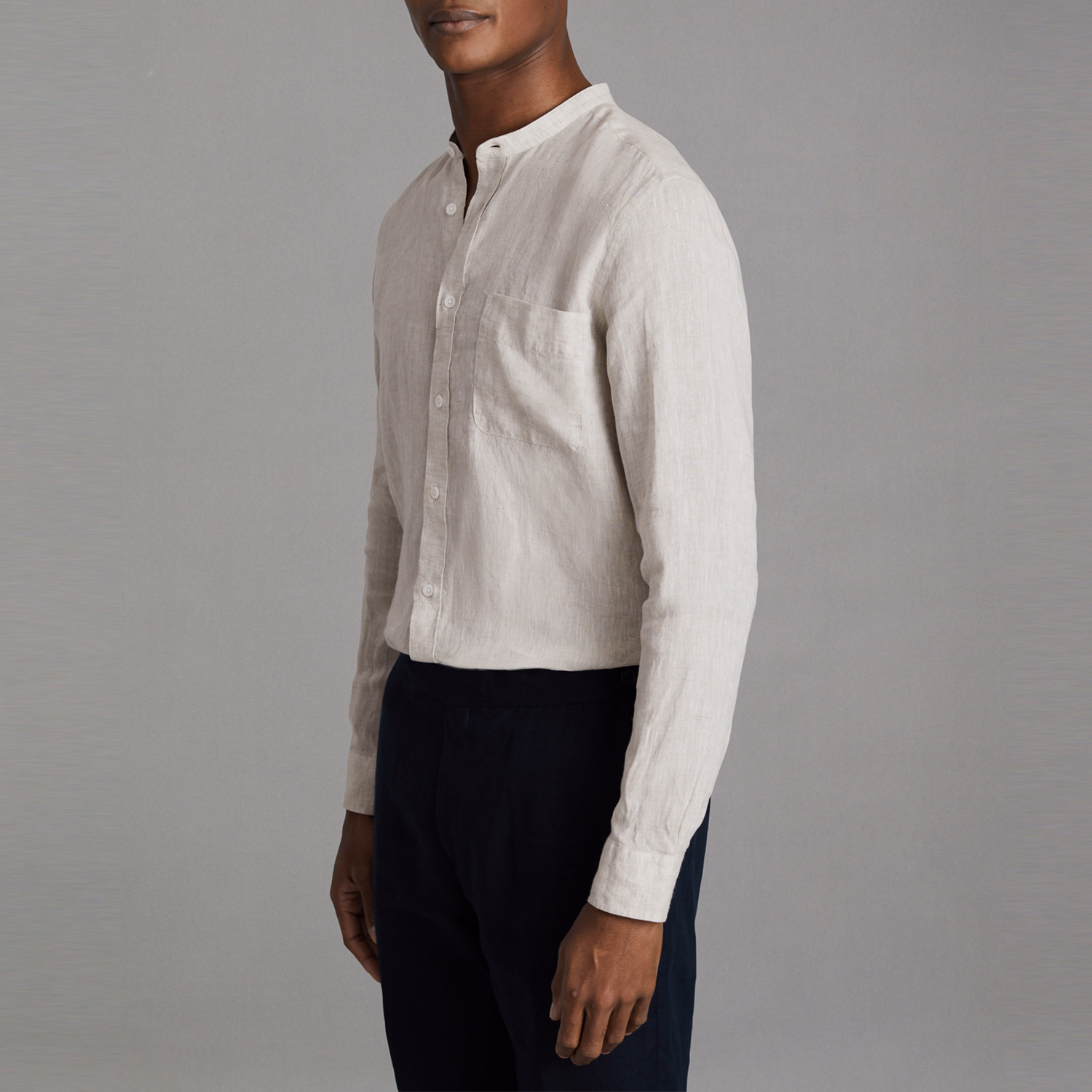 Ocean Grandad Collar Shirt