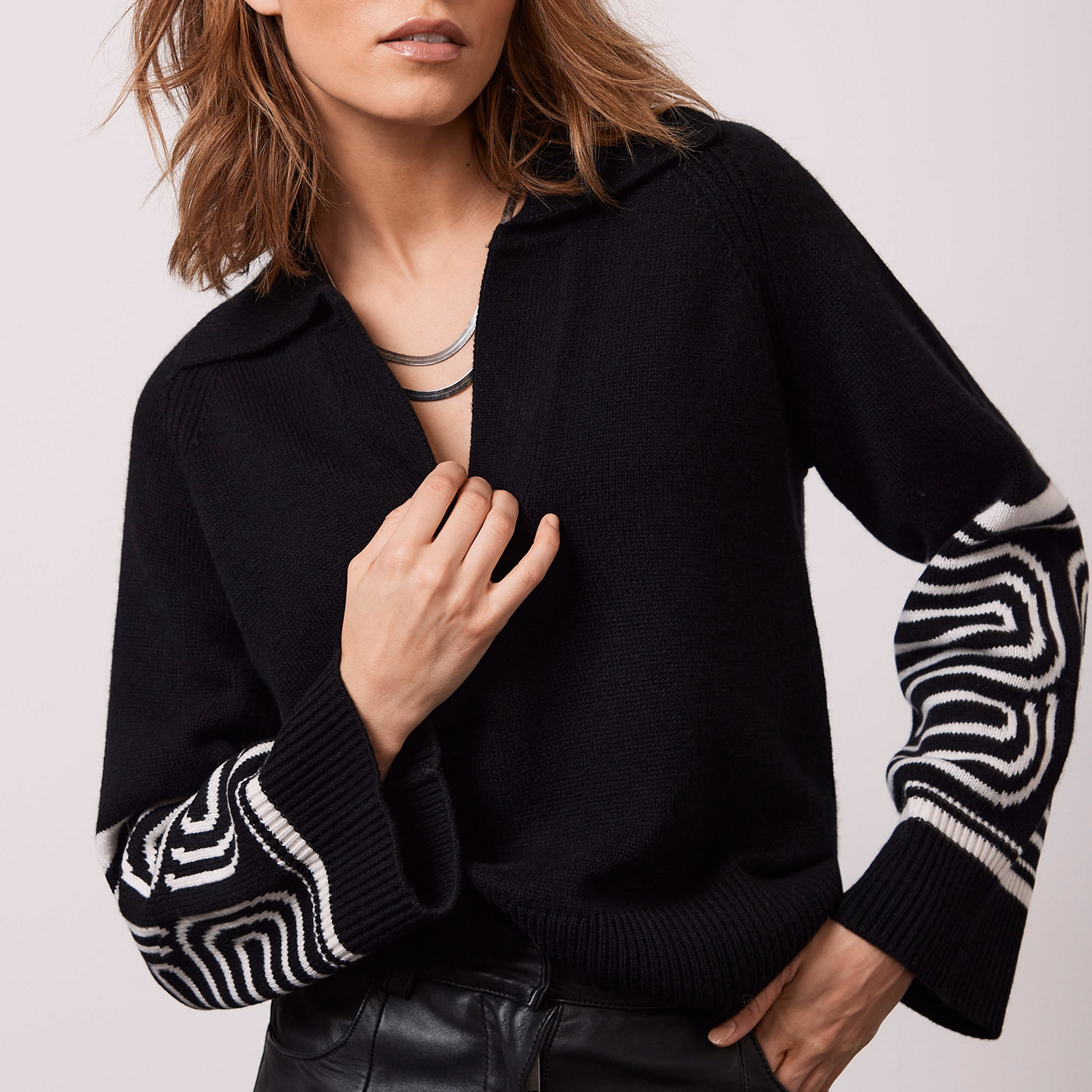 Embroidered Knit Sweater