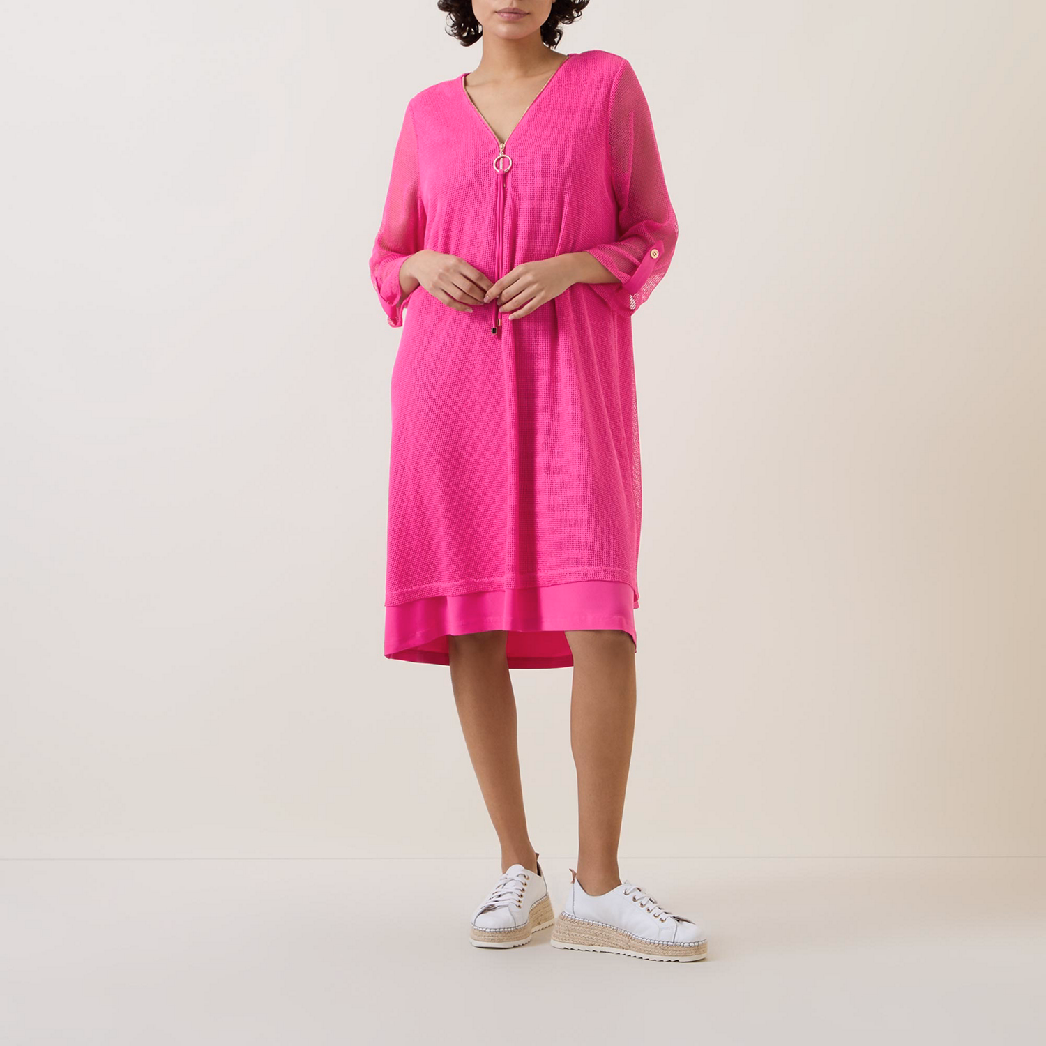 Bouclé Mesh Layered Dress