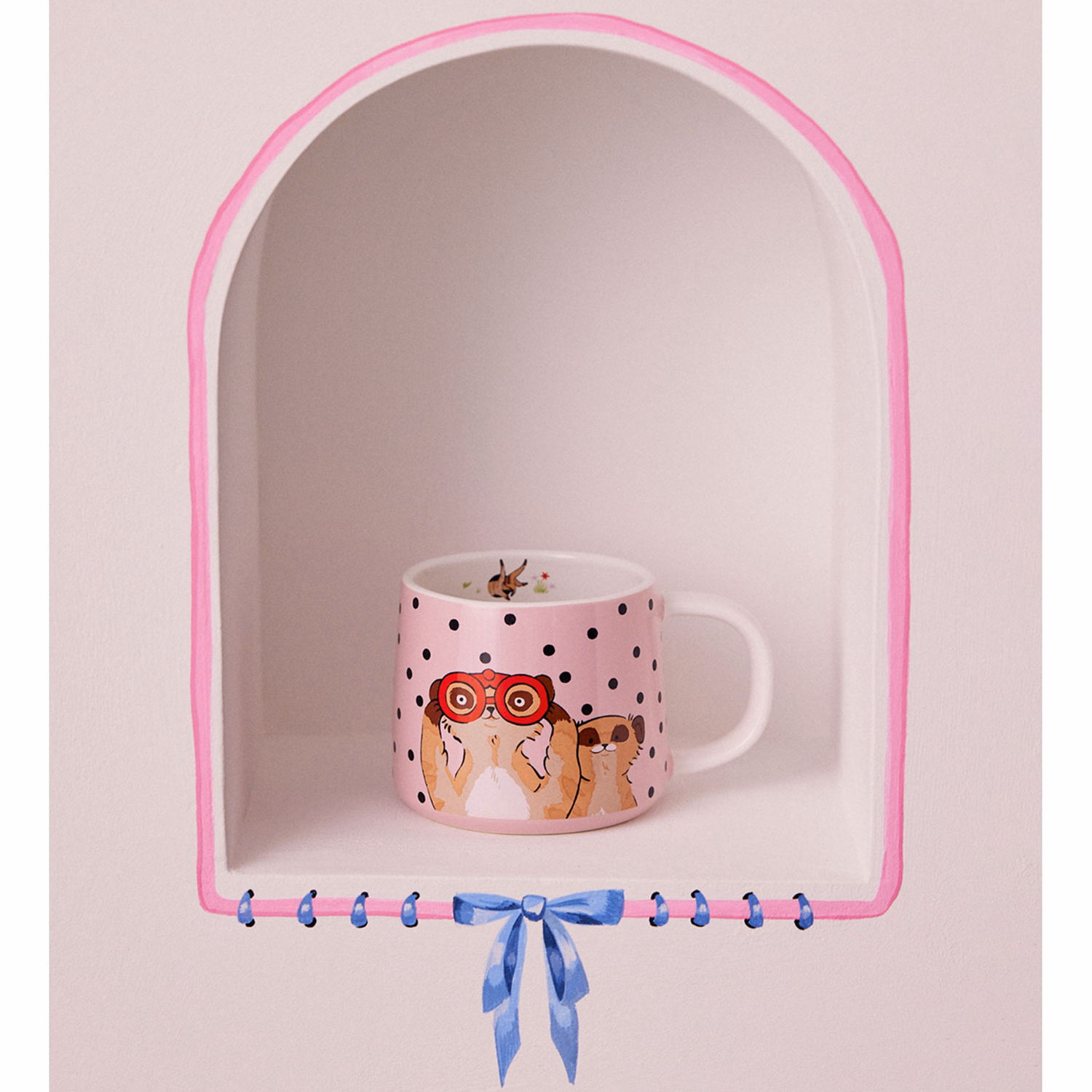 Meerkats Pink Mini Billie Mug