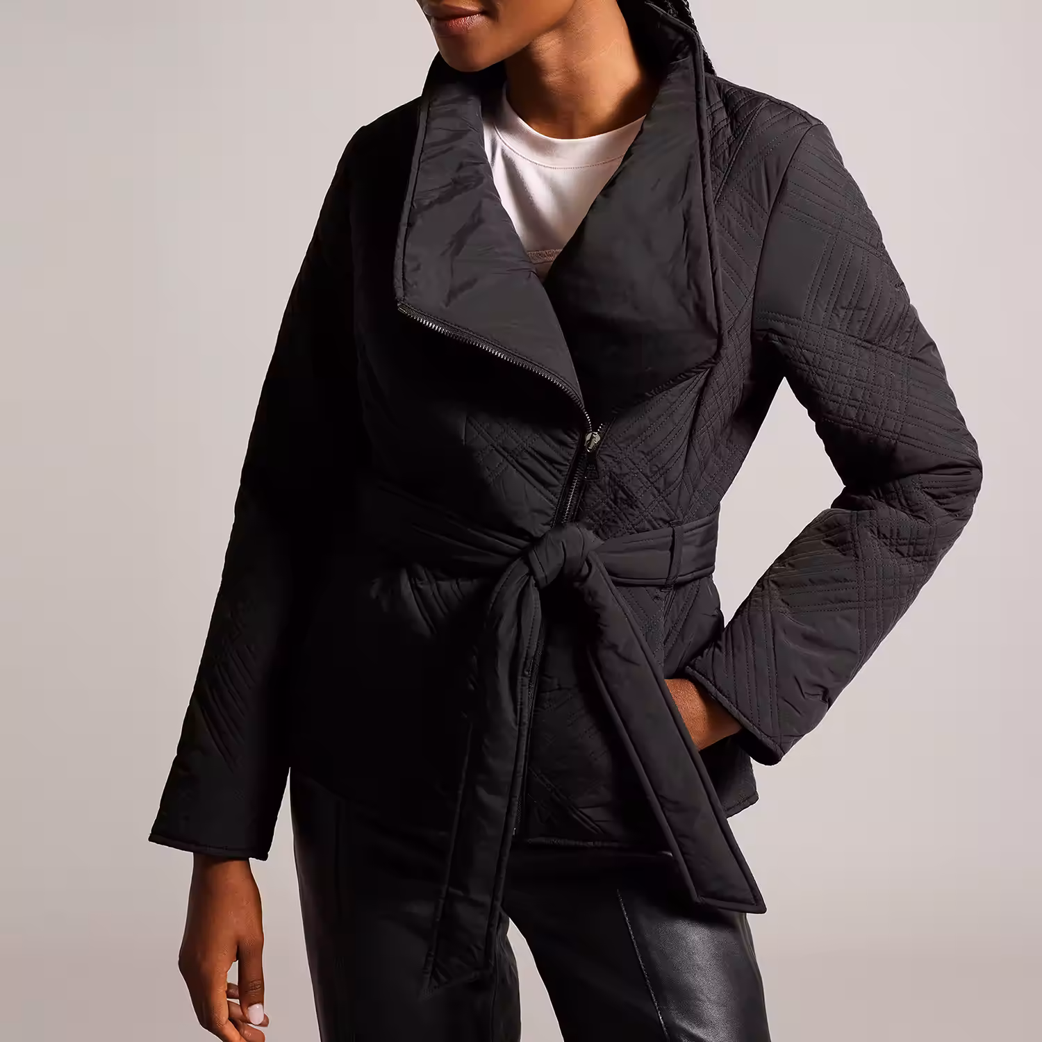Rosemia Mini Quilted Wrap Jacket