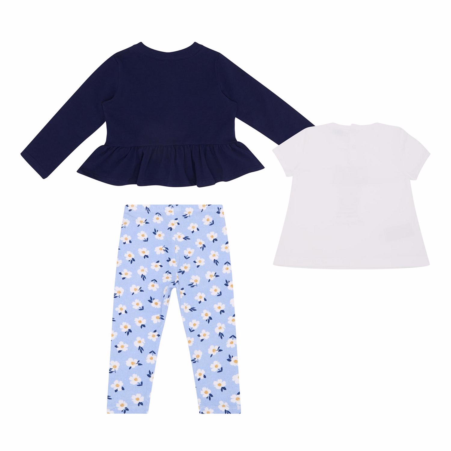 Three-Piece Cardigan, T-Shirt & Leggings Set