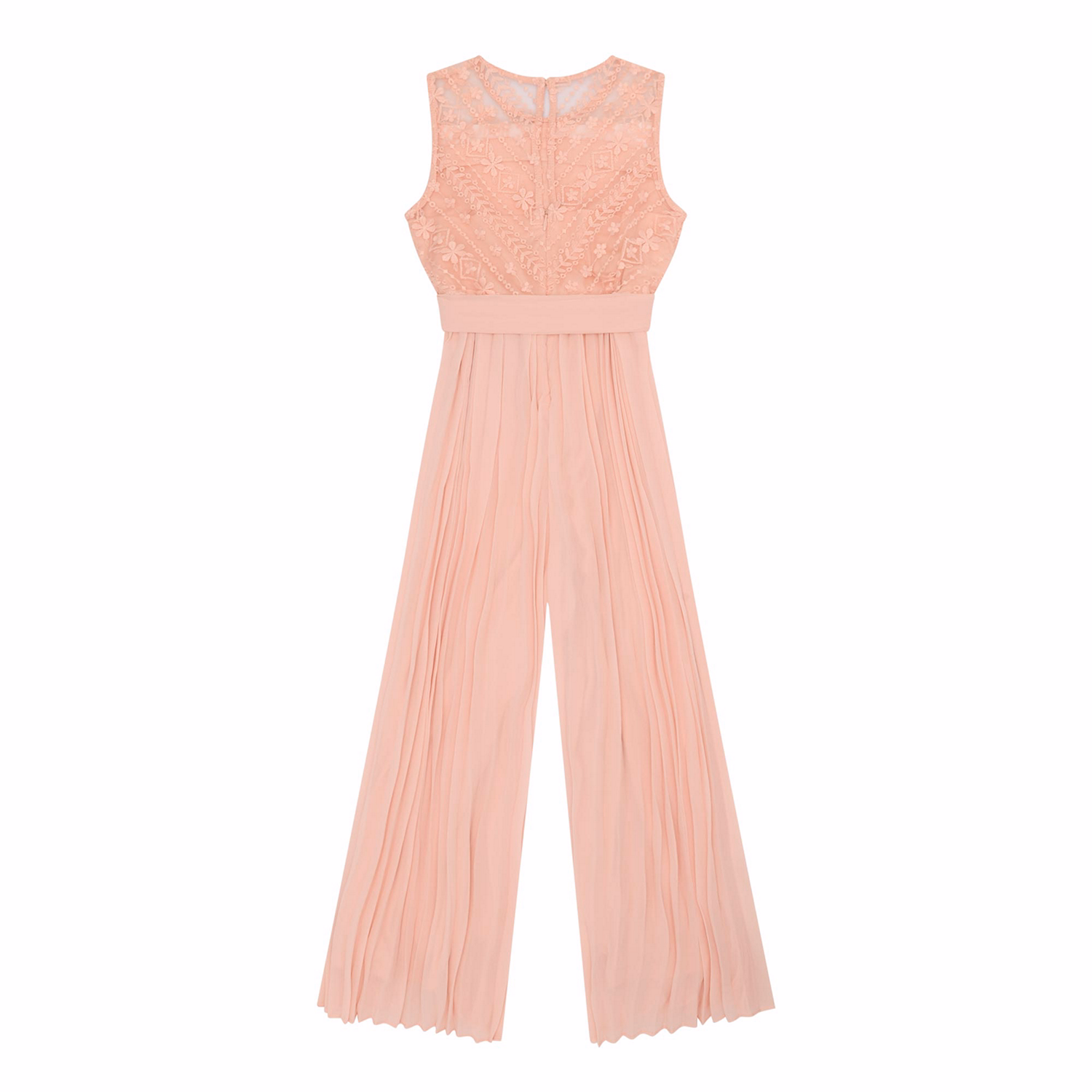 Embroidered Pleated Jumpsuit