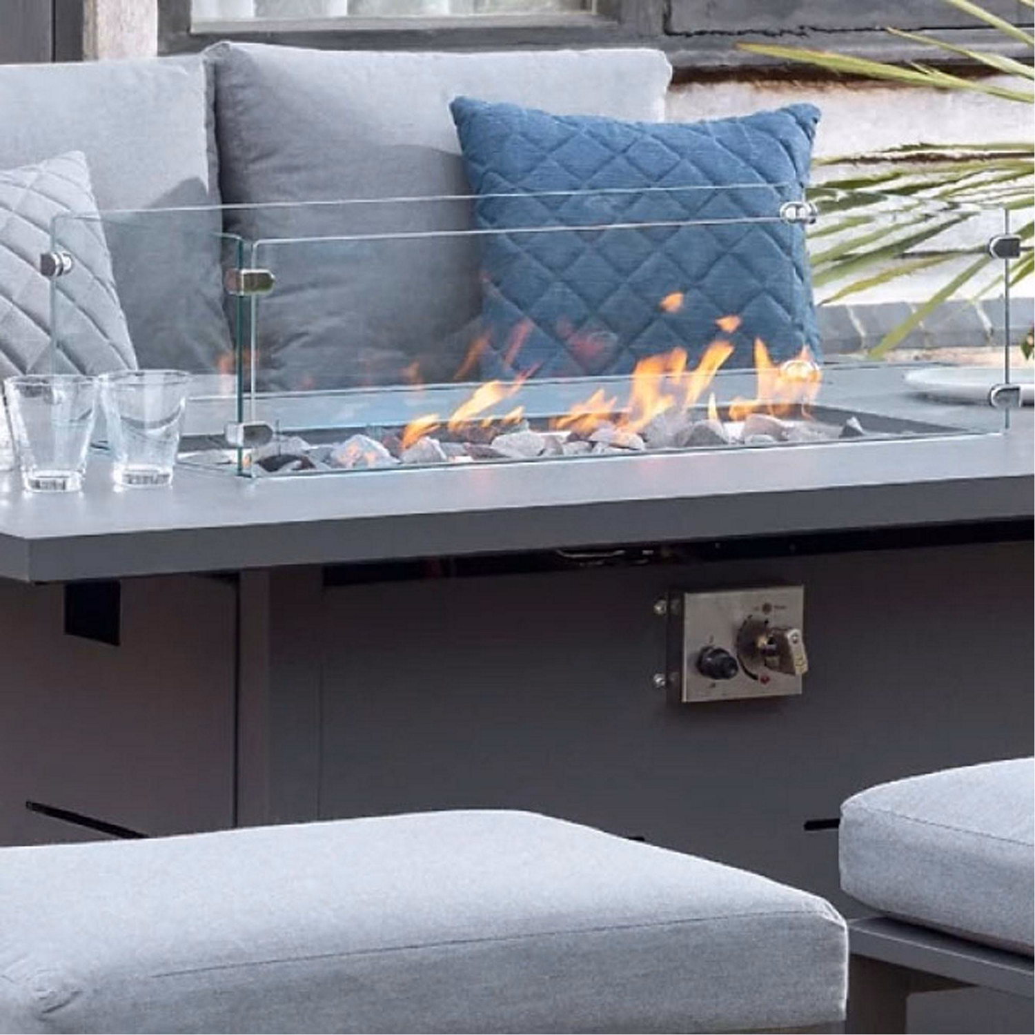 Titchwell Lounge Dining Set with Firepit Table