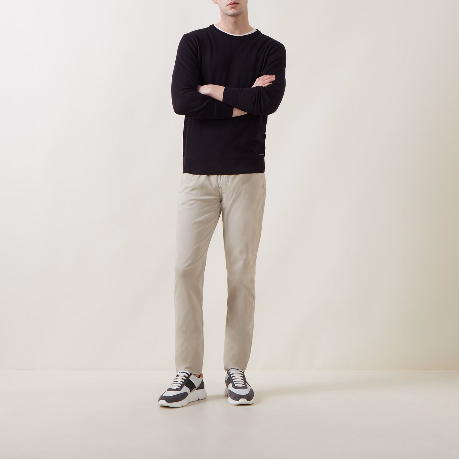 Crew Neck Merino Wool Sweater