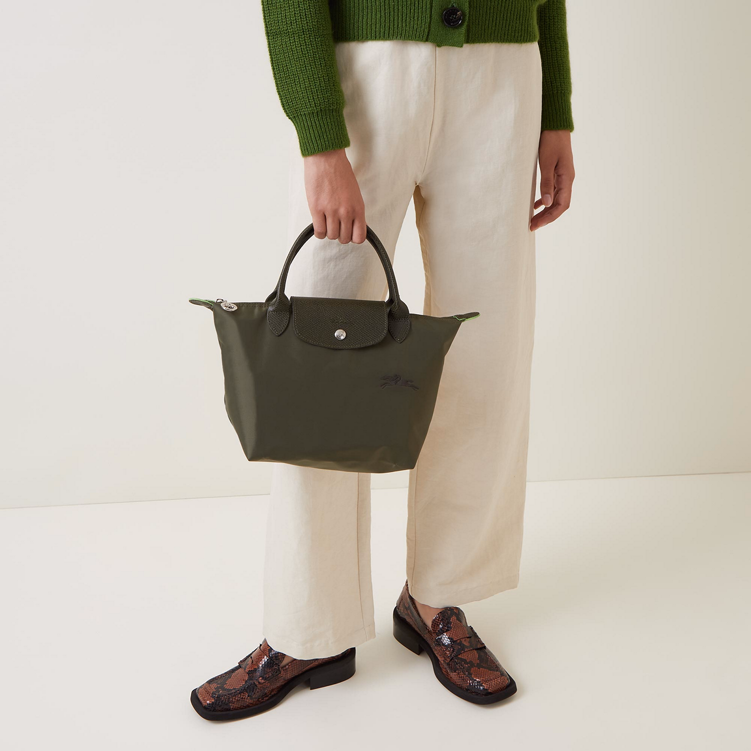 Le Pliage Green Small Top Handle Bag