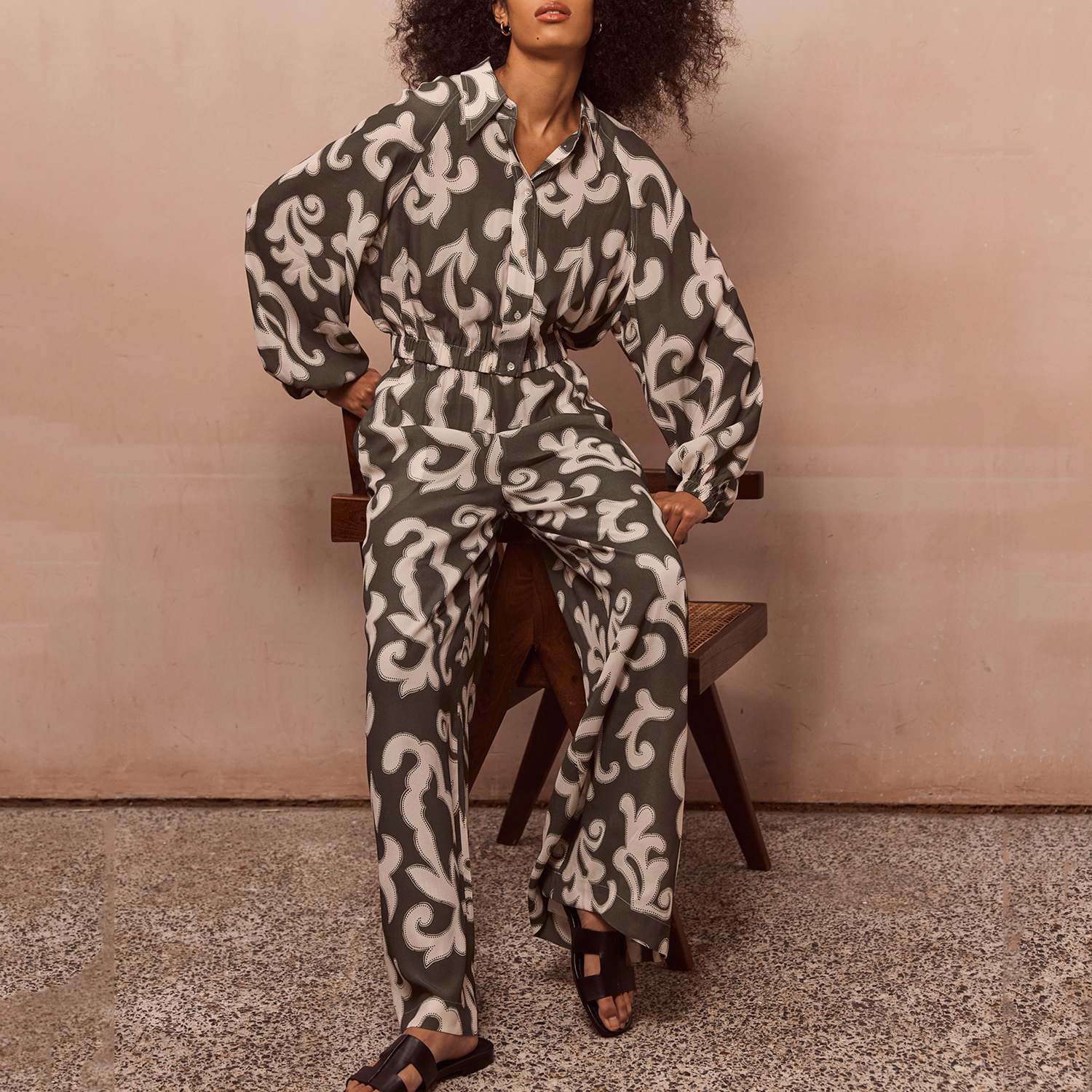 Printed Cropped Shirt