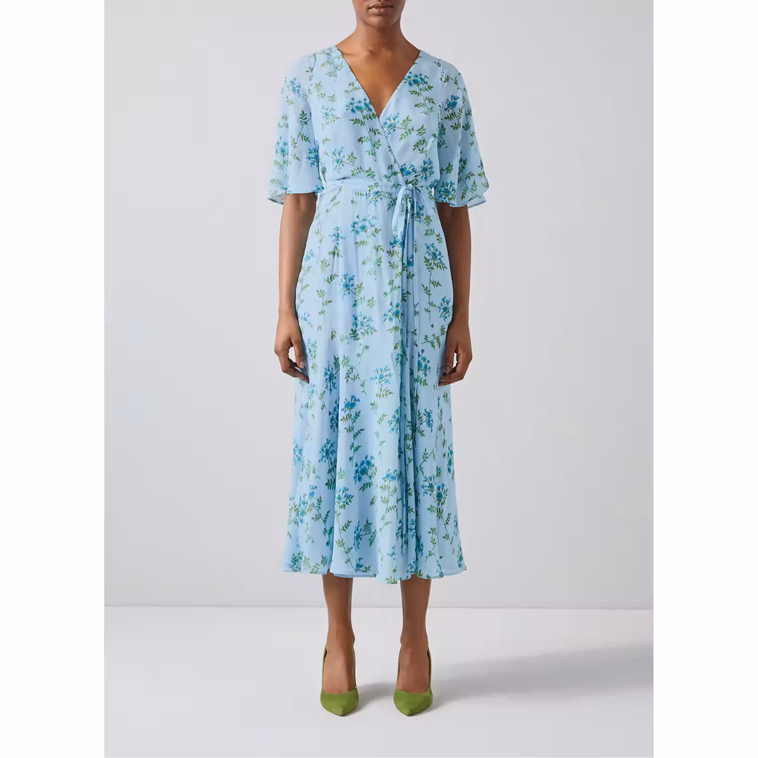 Cole Valerian Print Tie Dress