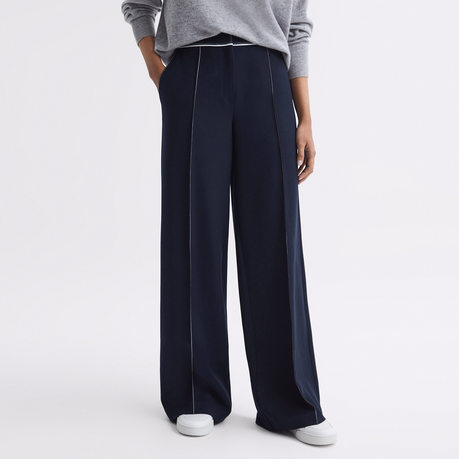 Oriel High-Rise Wide-Leg Trousers