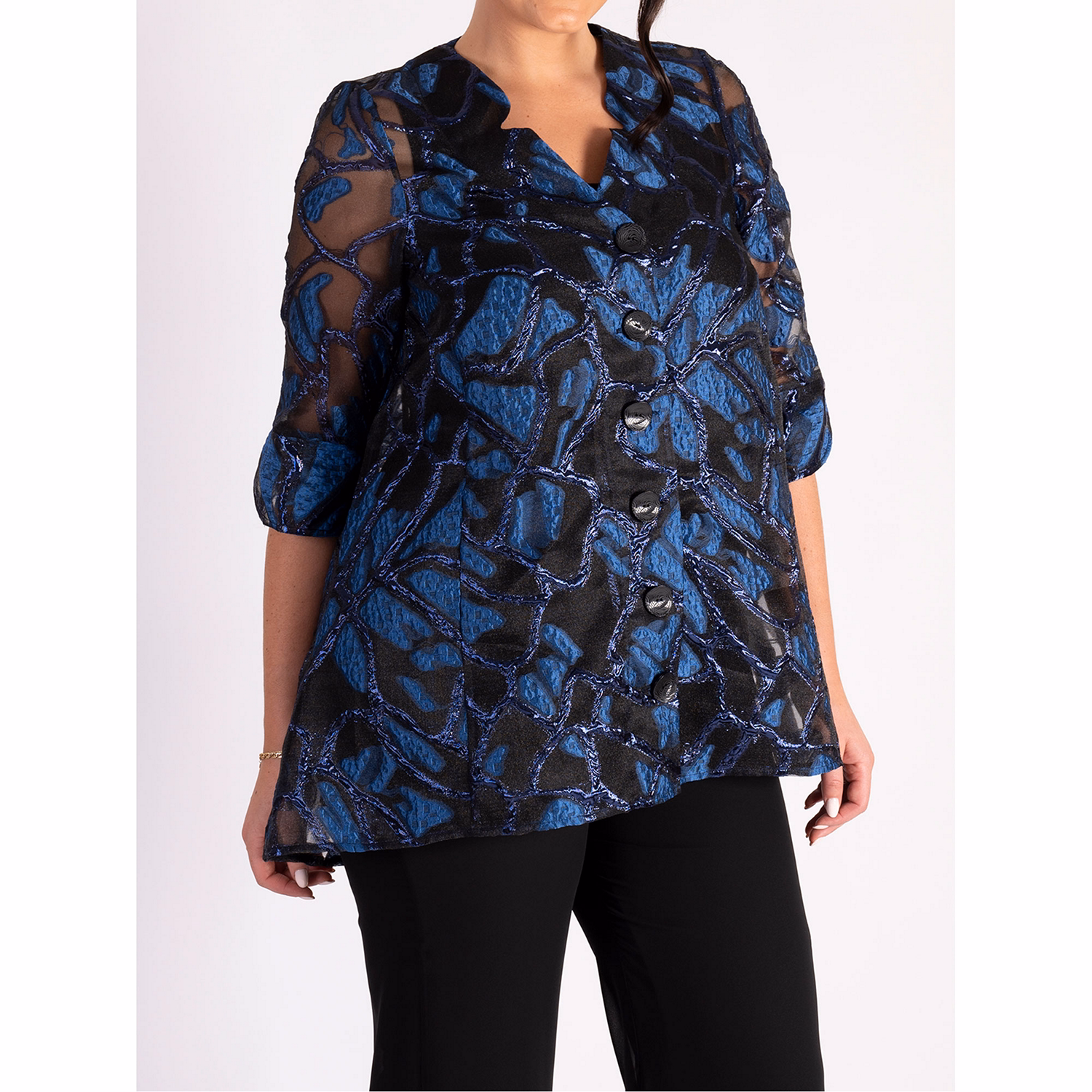 Organza Metallic Embellished Jacket