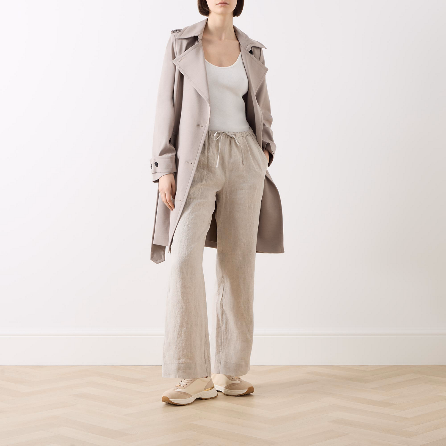 Straight-Leg Linen Trousers