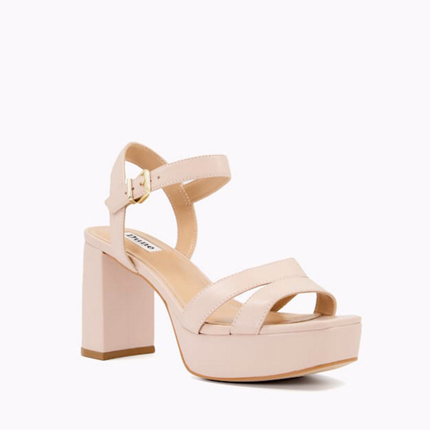 Molten Leather Block Heels