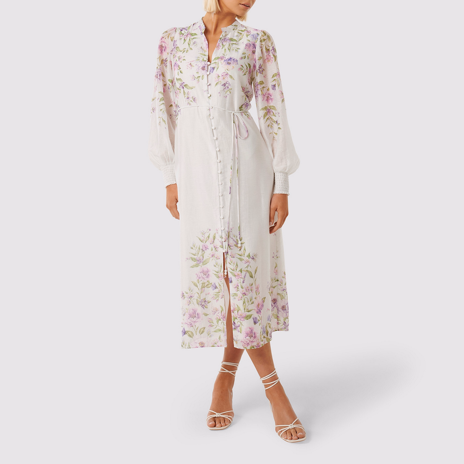 Olympia Floral Printed Shirt Dress