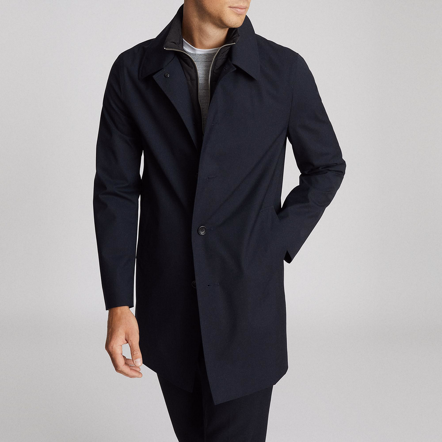 Perrin Zip Neck Mac Jacket