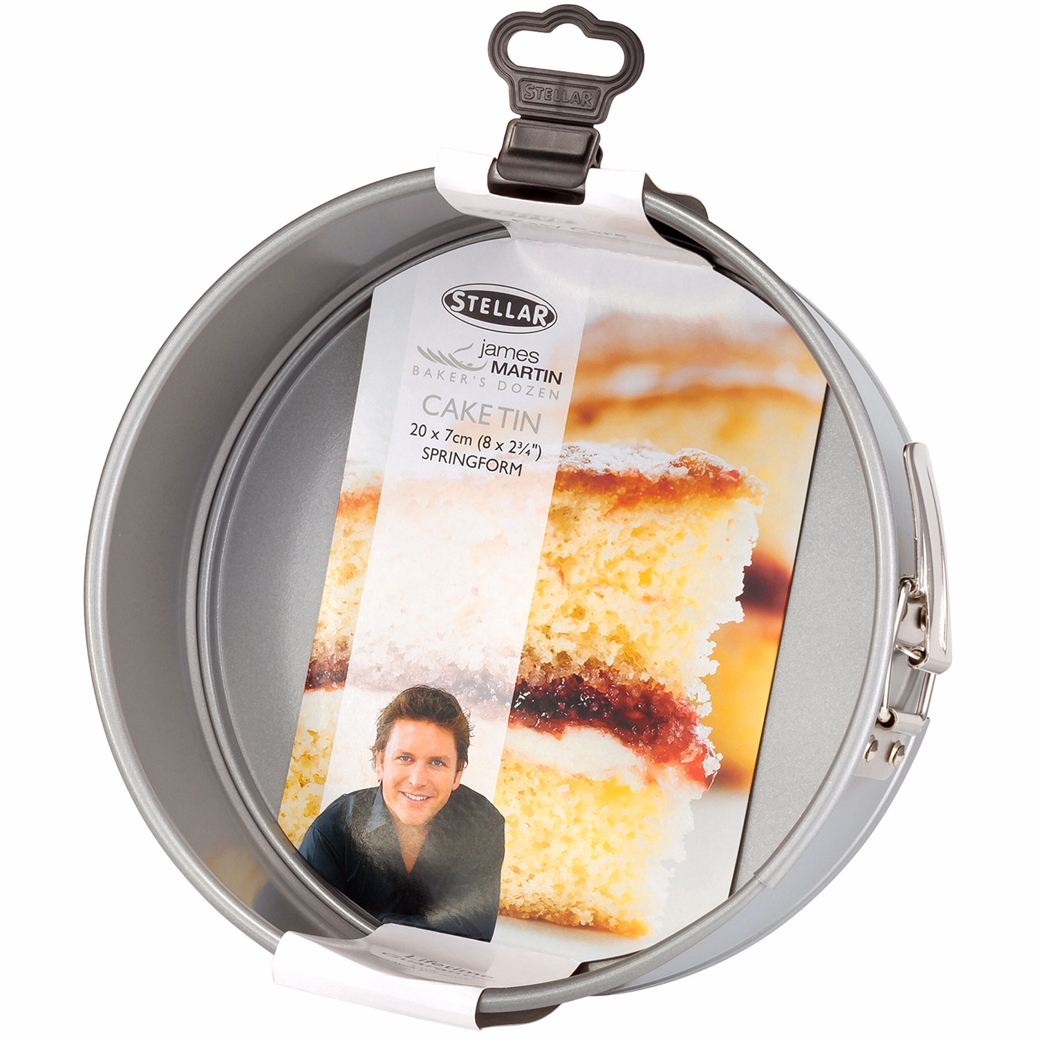 James Martin Non-Stick Springform Round Cake Tin 20cm