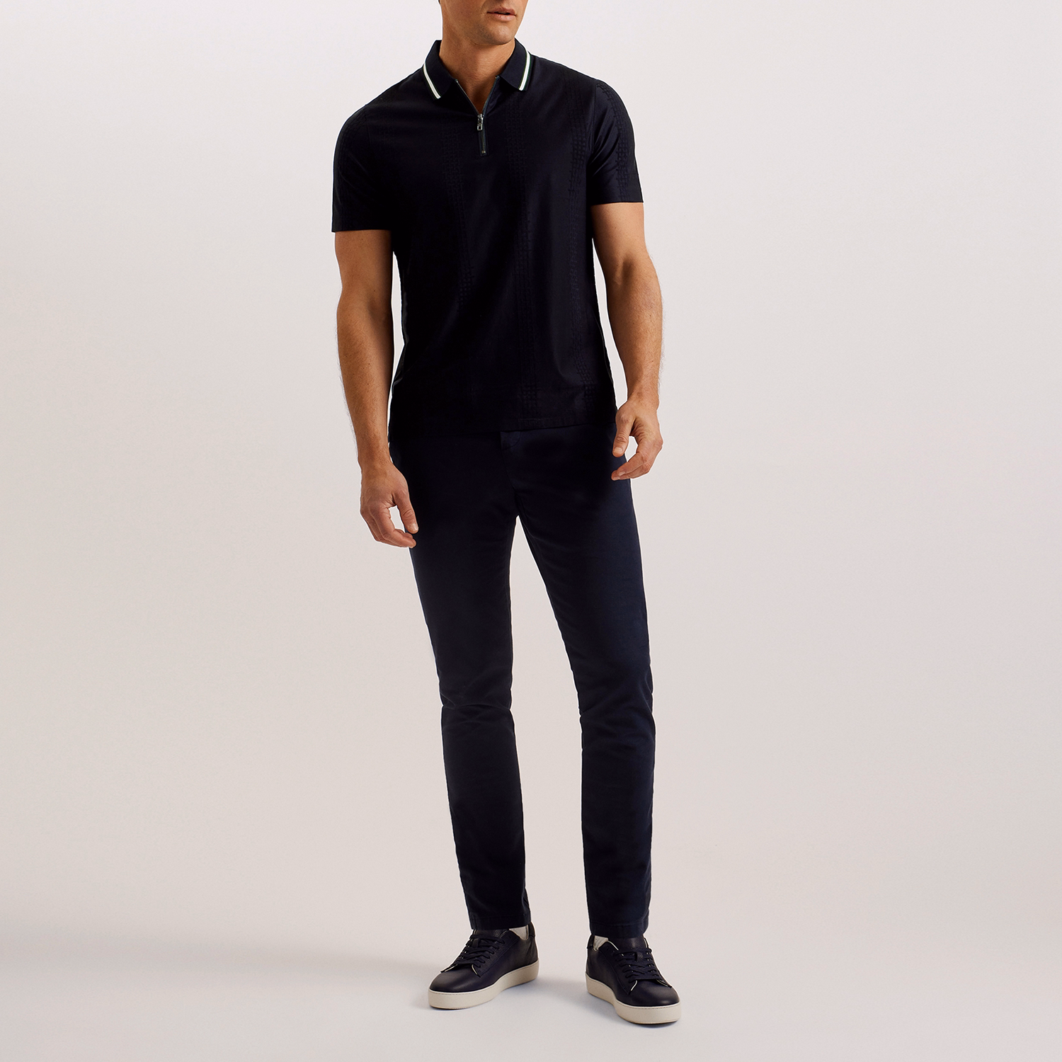 Jacquard Slim Fit Polo Shirt