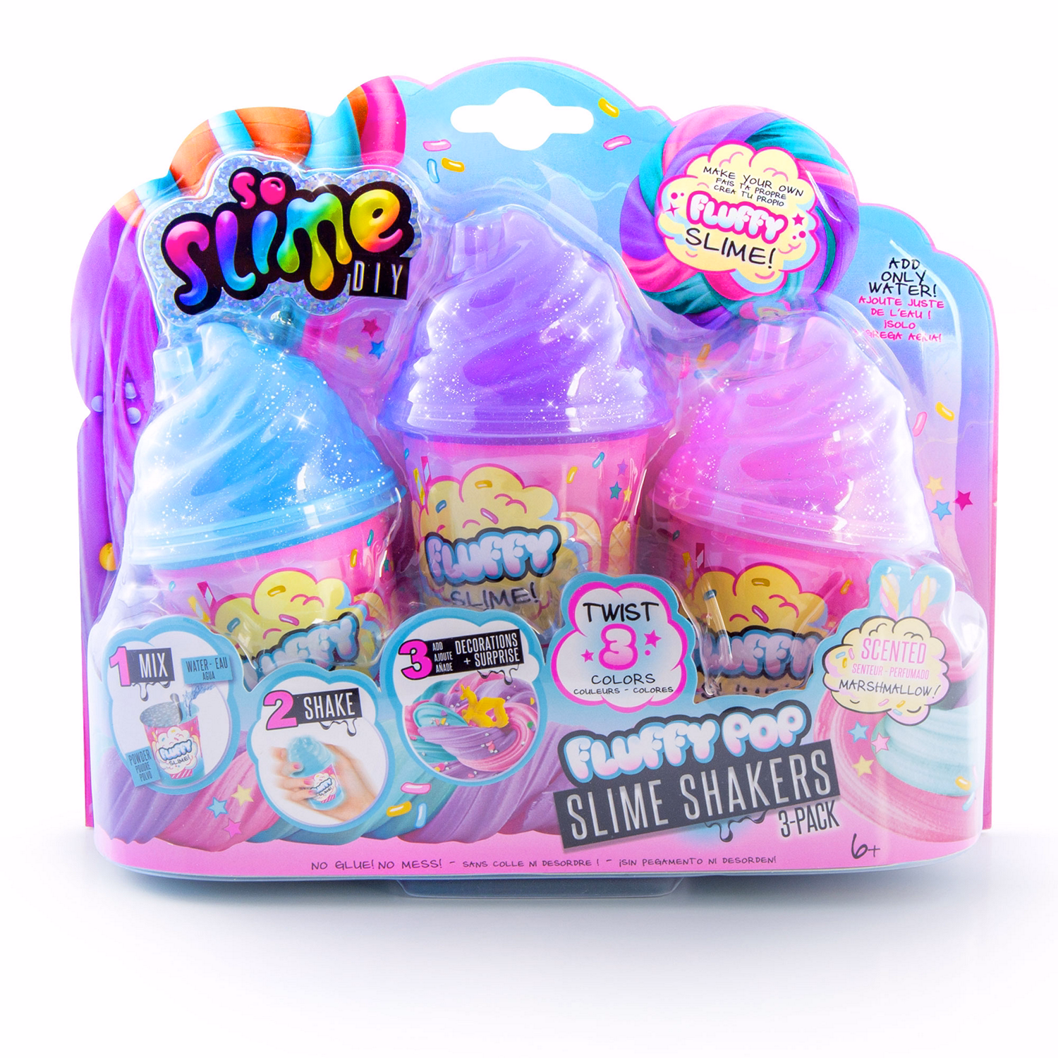 Three-Pack Fluffy Pop Slime Shakers