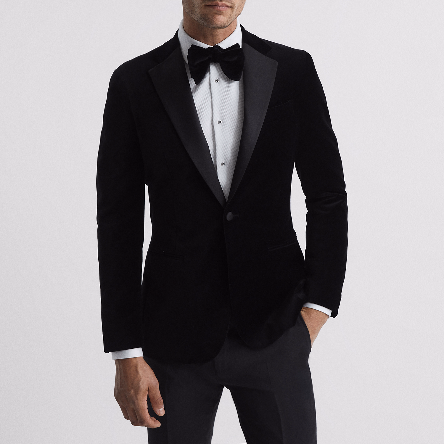 Ace Single Breasted Velvet Blazer