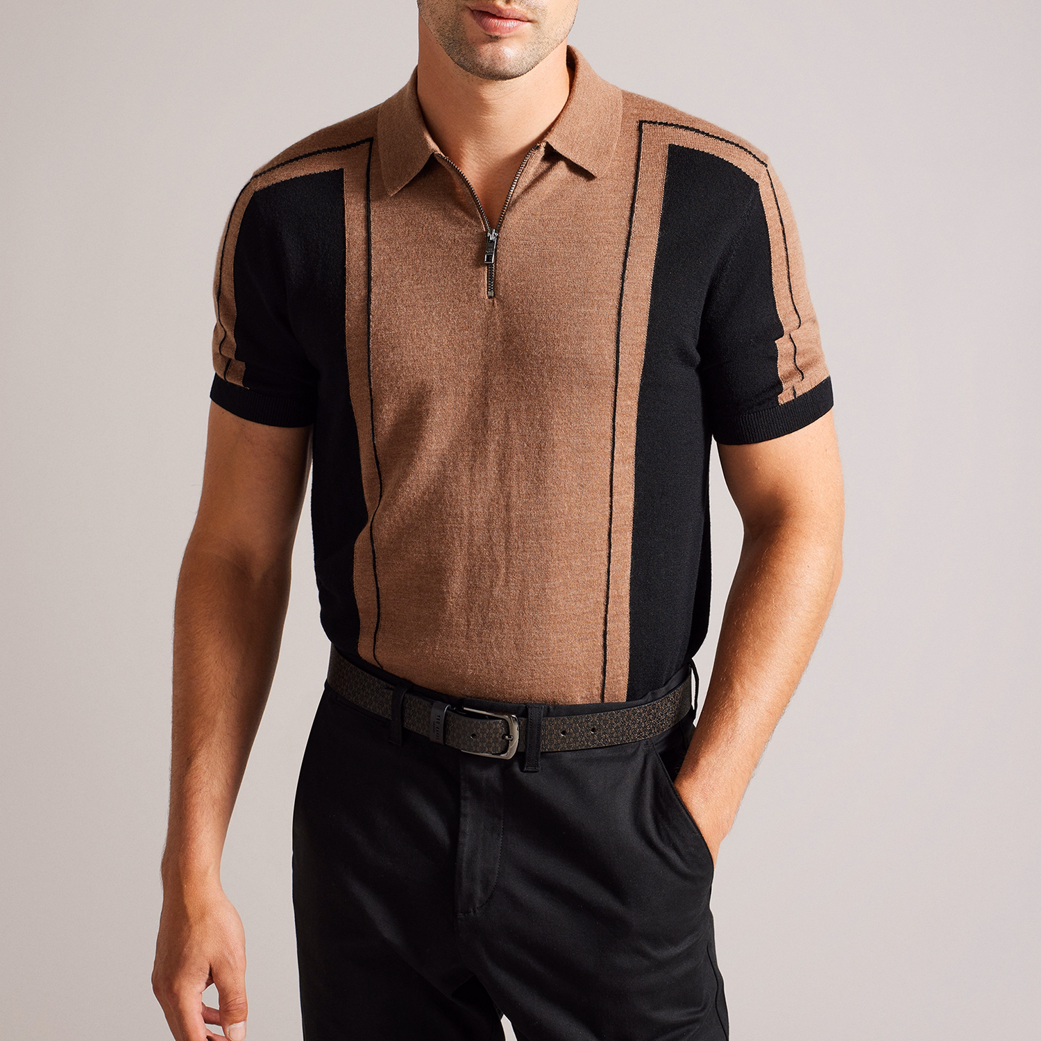 Conaby Geometric Leather Belt