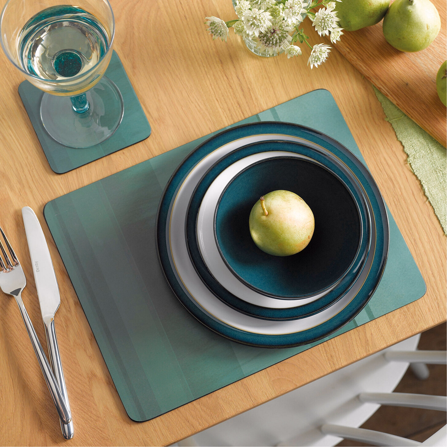 Set of Six Green Coasters