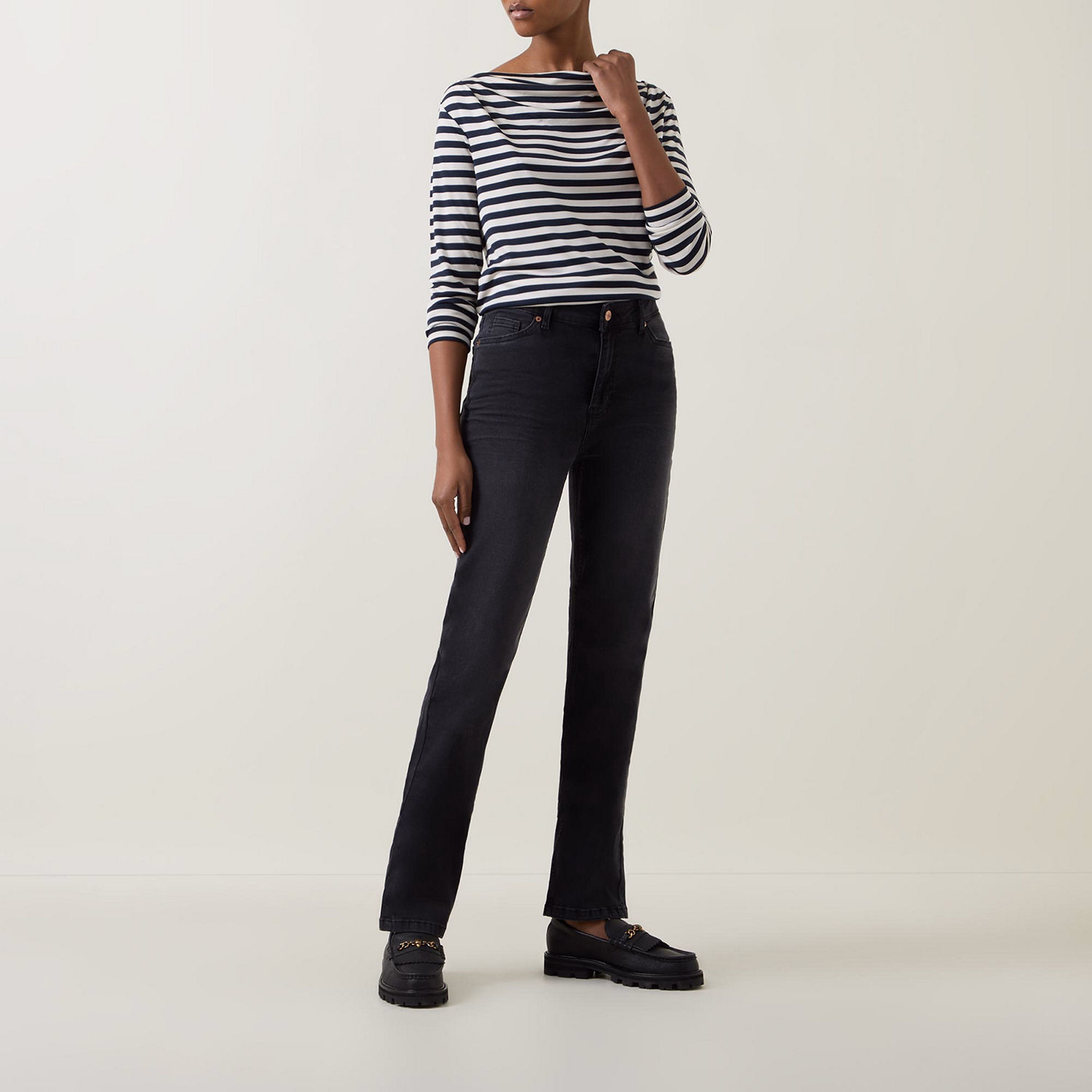 Ranas Mid Rise Straight Leg Jeans