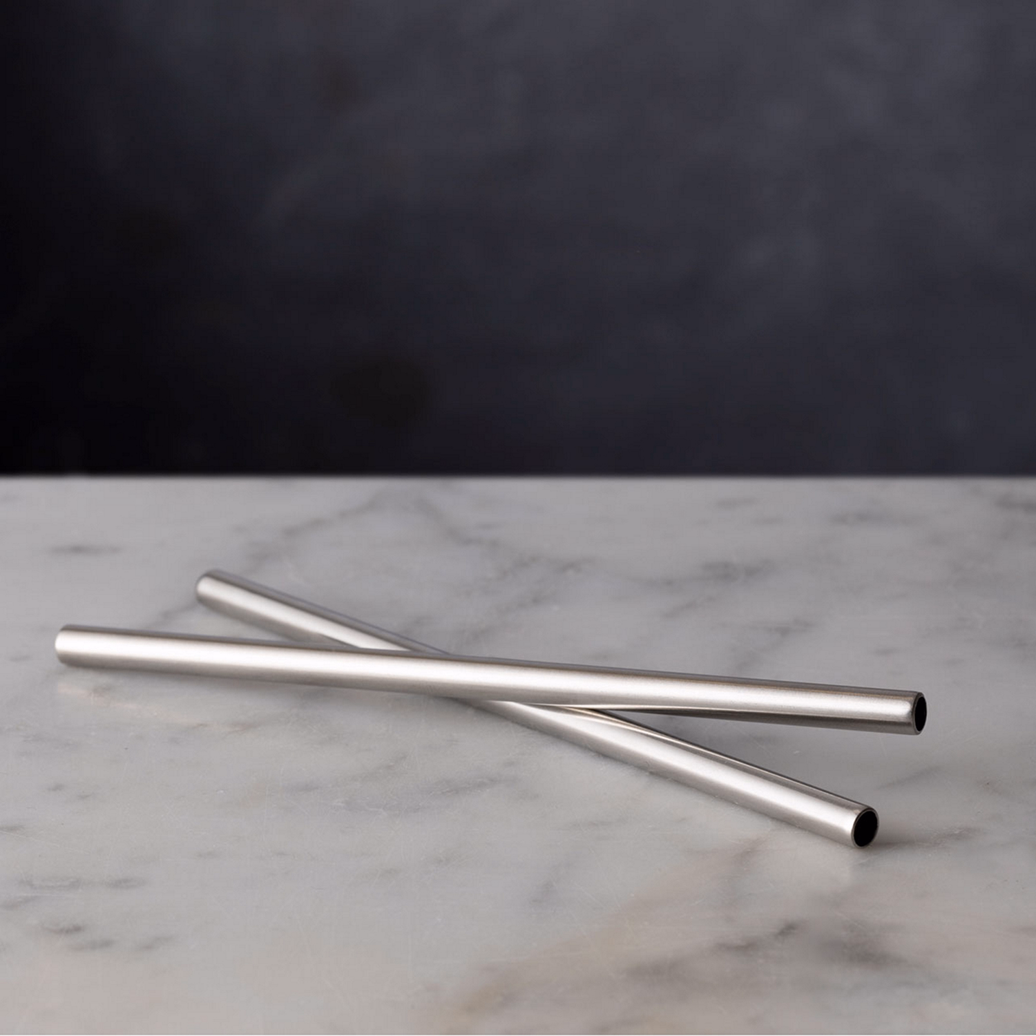 Barware 6 Piece Short Steel Drinking Straws