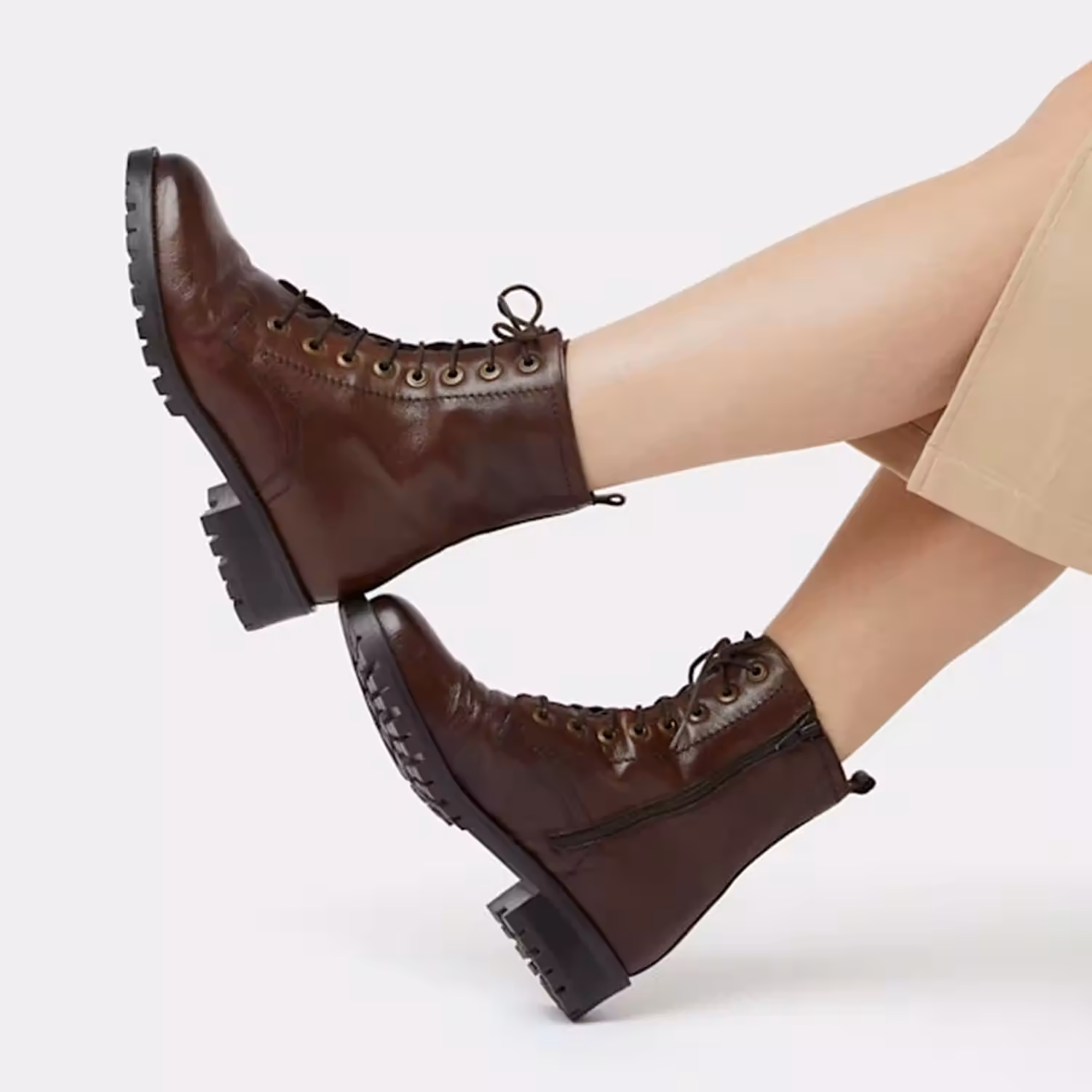 Prestone Cleated Sole Lace-Up Boots