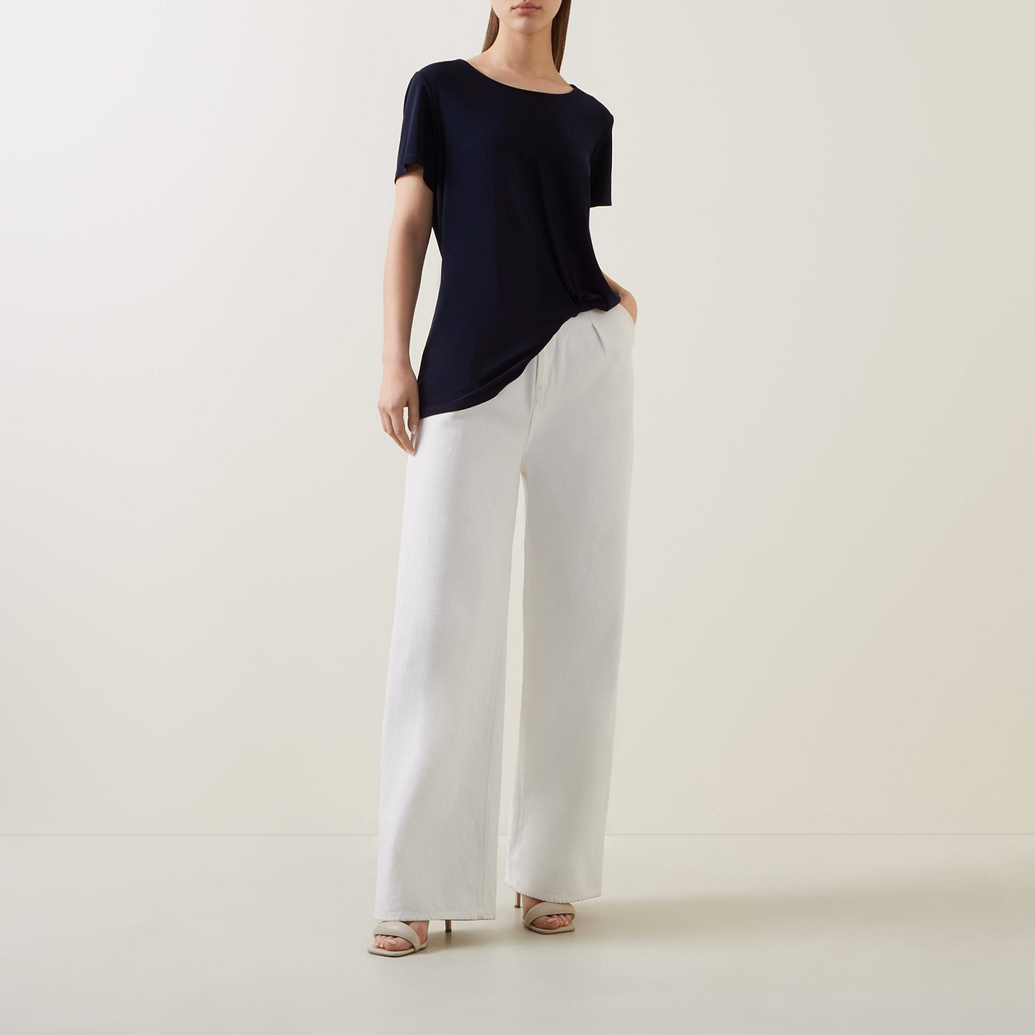 Gathered Asymmetric T-Shirt