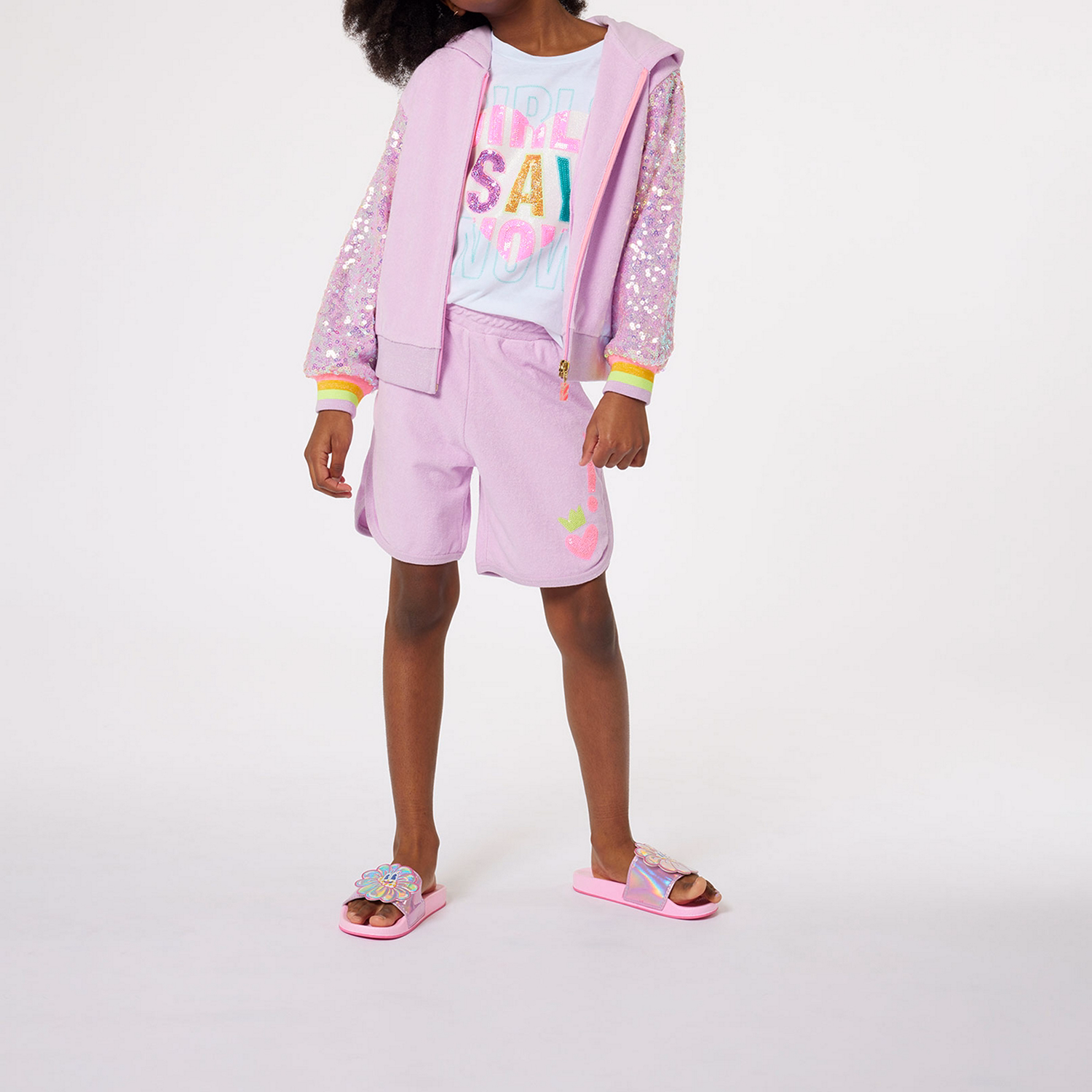 Sequined Zip-Through Hoodie